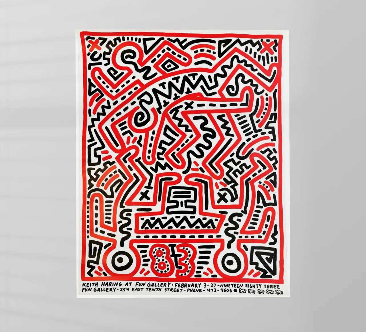 Keith Haring Collage Astratto pellicola backlit da SRI WEDARI GALLERY