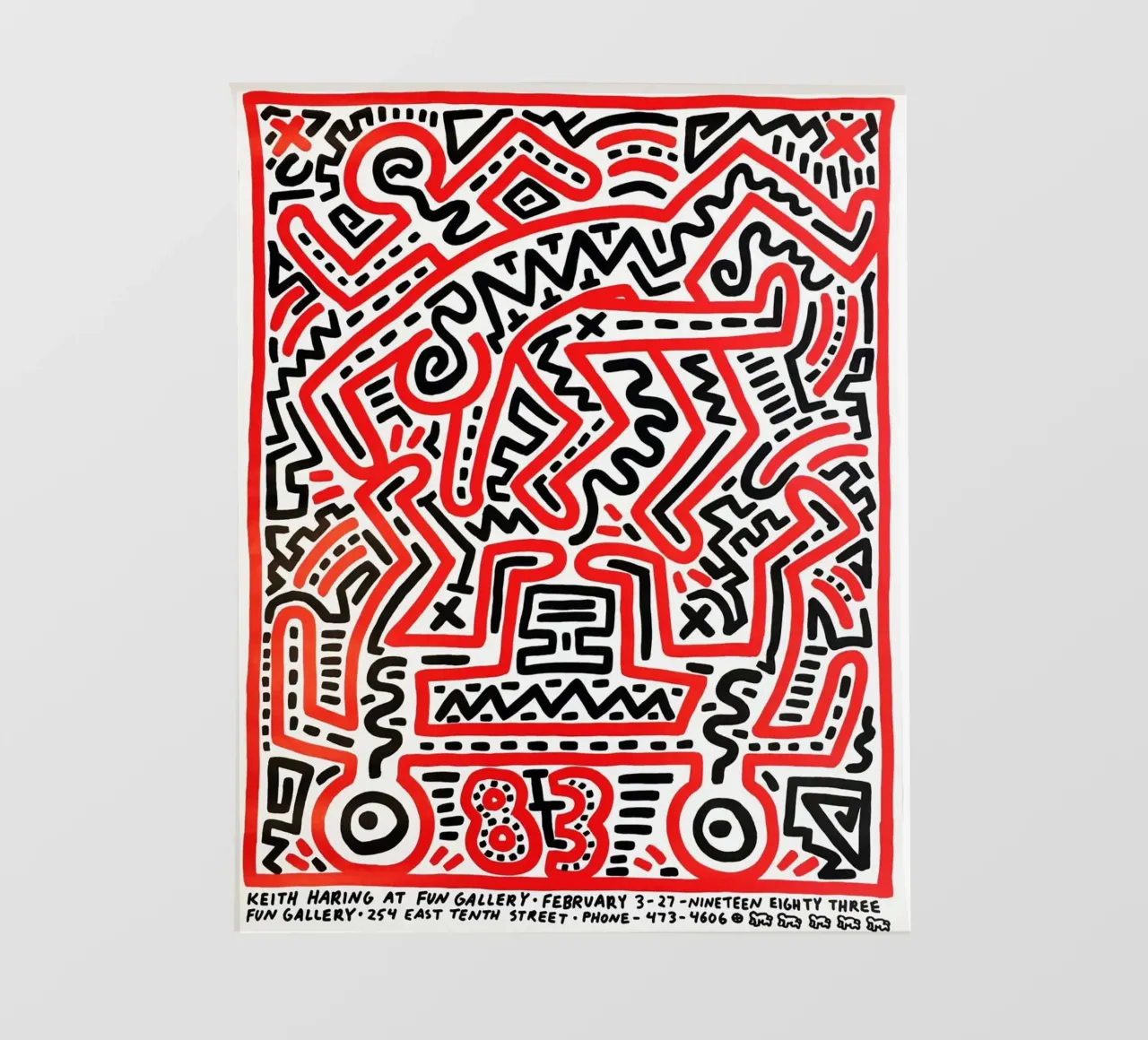 Keith Haring Collage Astratto carta da parati fotografica da SRI WEDARI GALLERY