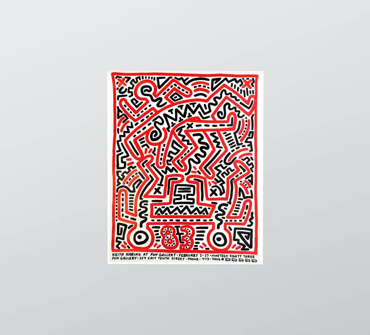 Keith Haring Collage Abstract sticker by SRI WEDARI GALLERY