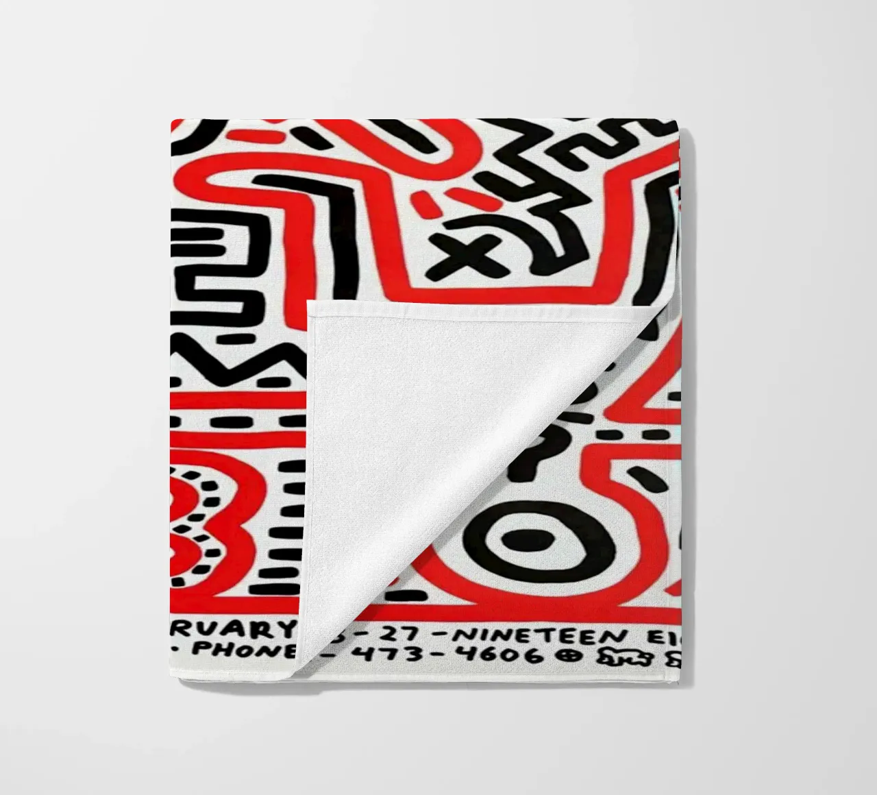 Keith Haring Collage Astratto telo mare da SRI WEDARI GALLERY