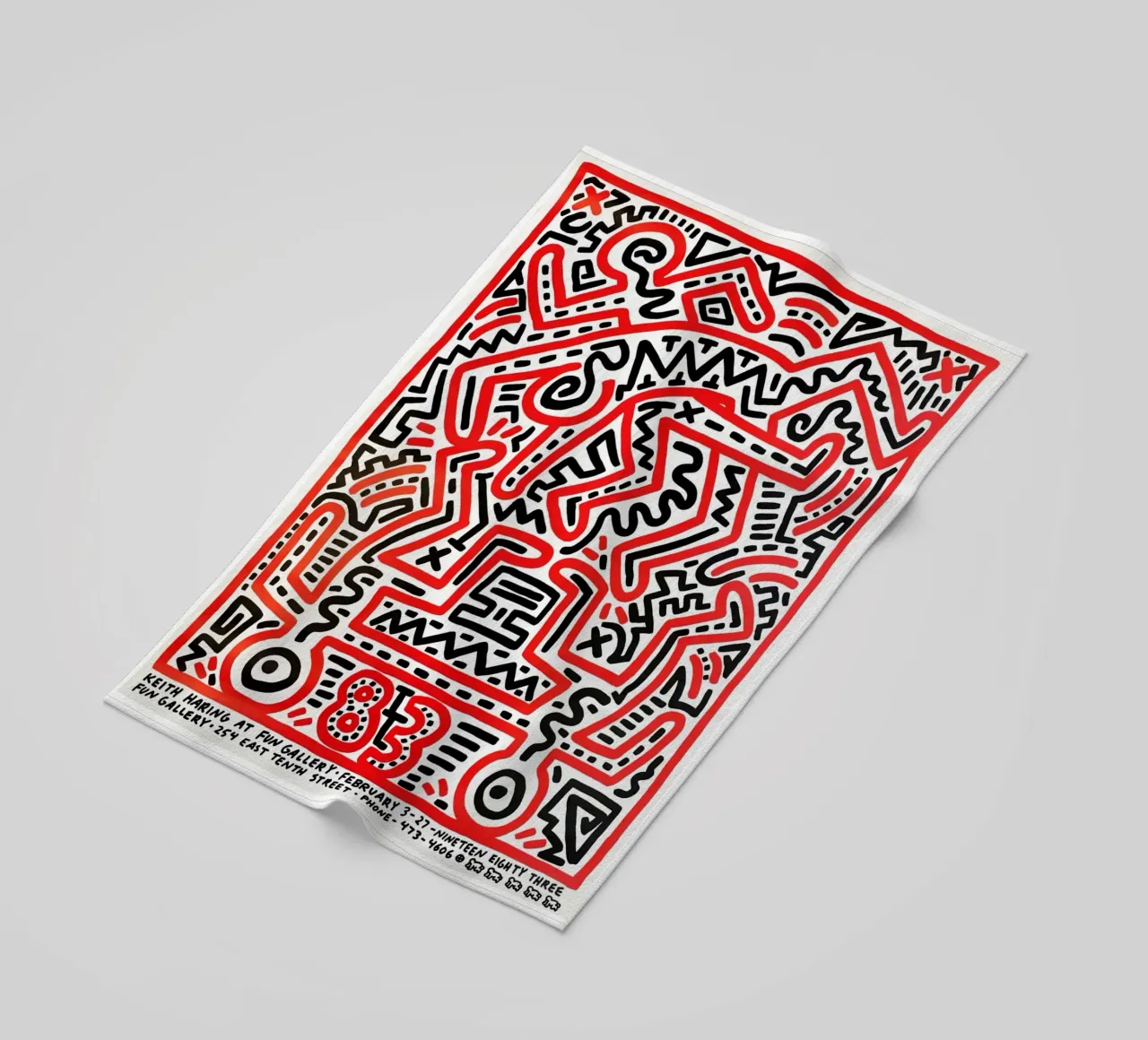Keith Haring Collage Astratto telo mare da SRI WEDARI GALLERY