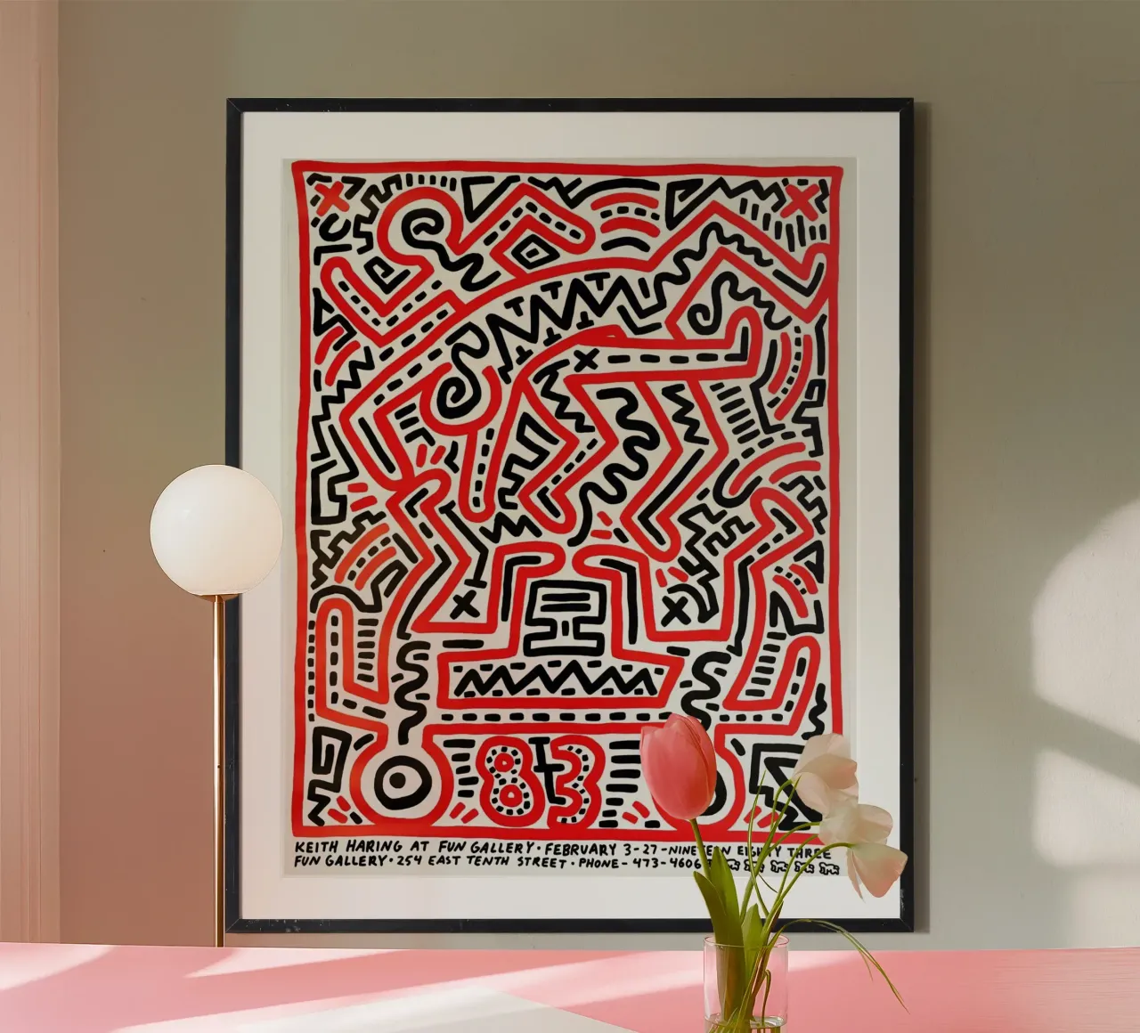 Keith Haring Collage Astratto carta hahnemühle da SRI WEDARI GALLERY