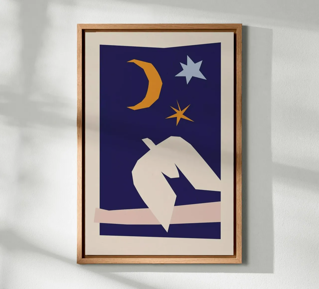 Night Dove II canvas met Baklijst van Pure