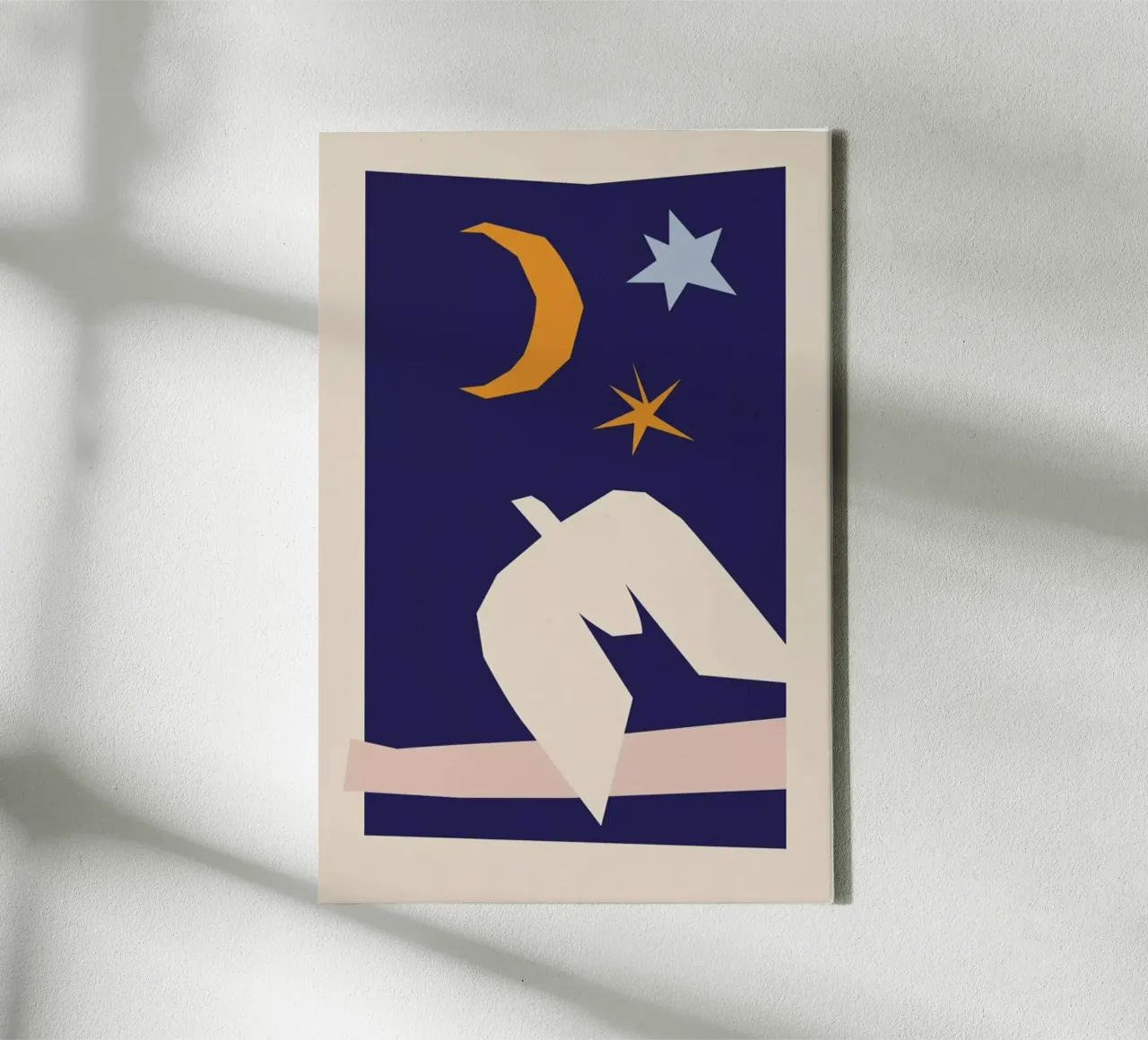 Night Dove II canvas met Baklijst van Pure