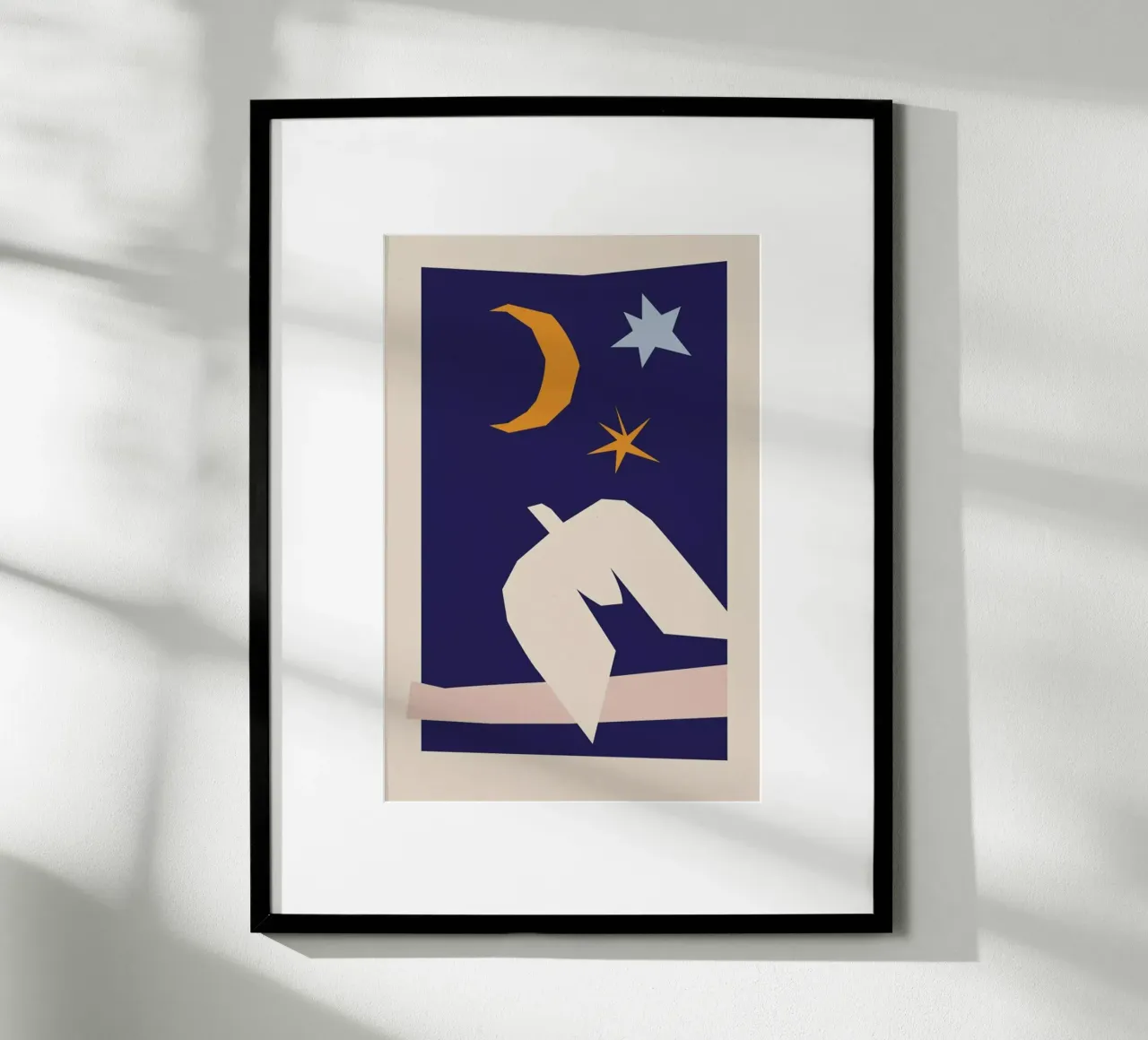 Night Dove II poster con telaio in plastica da Pure
