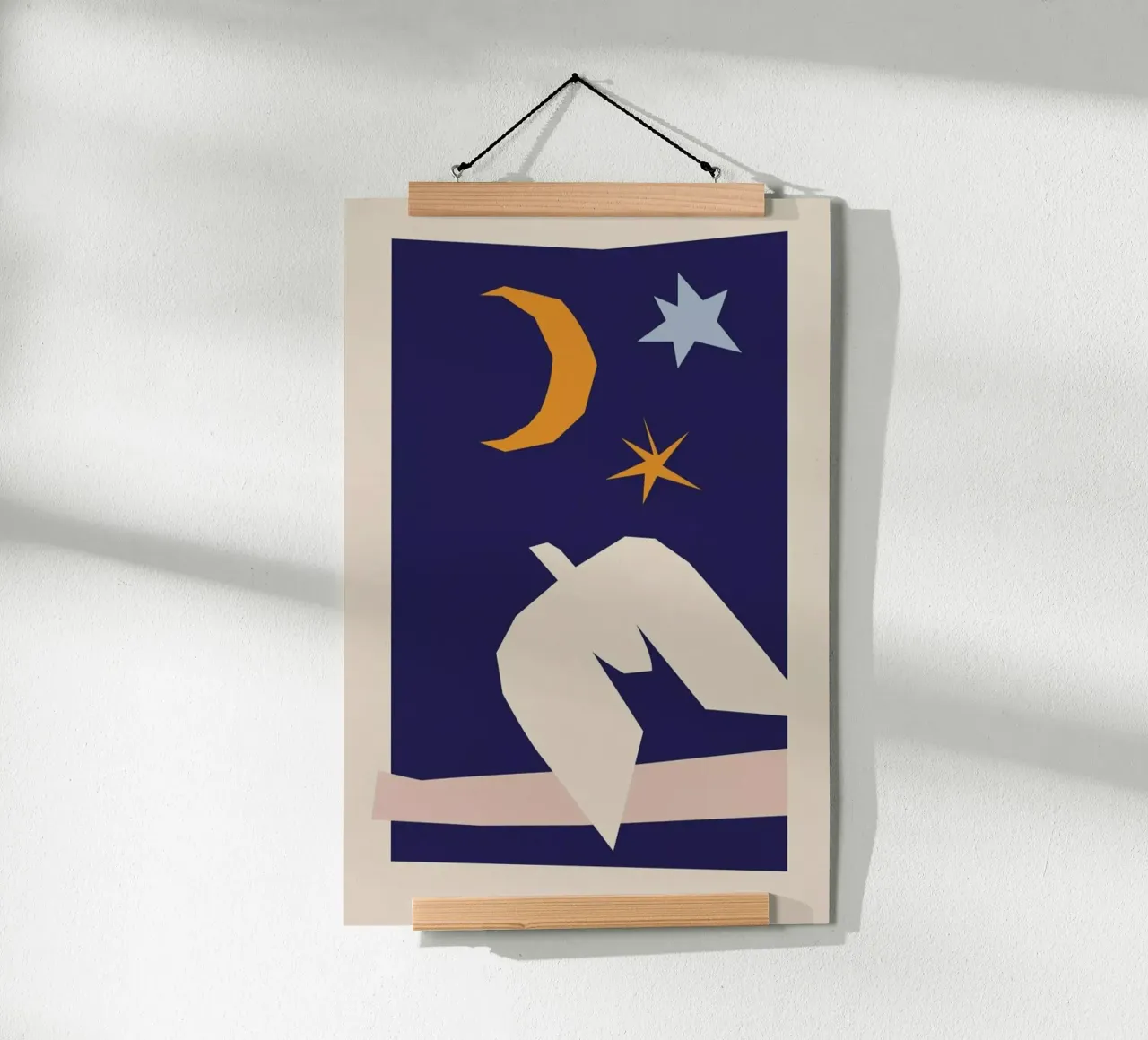 Night Dove II poster con telaio in plastica da Pure
