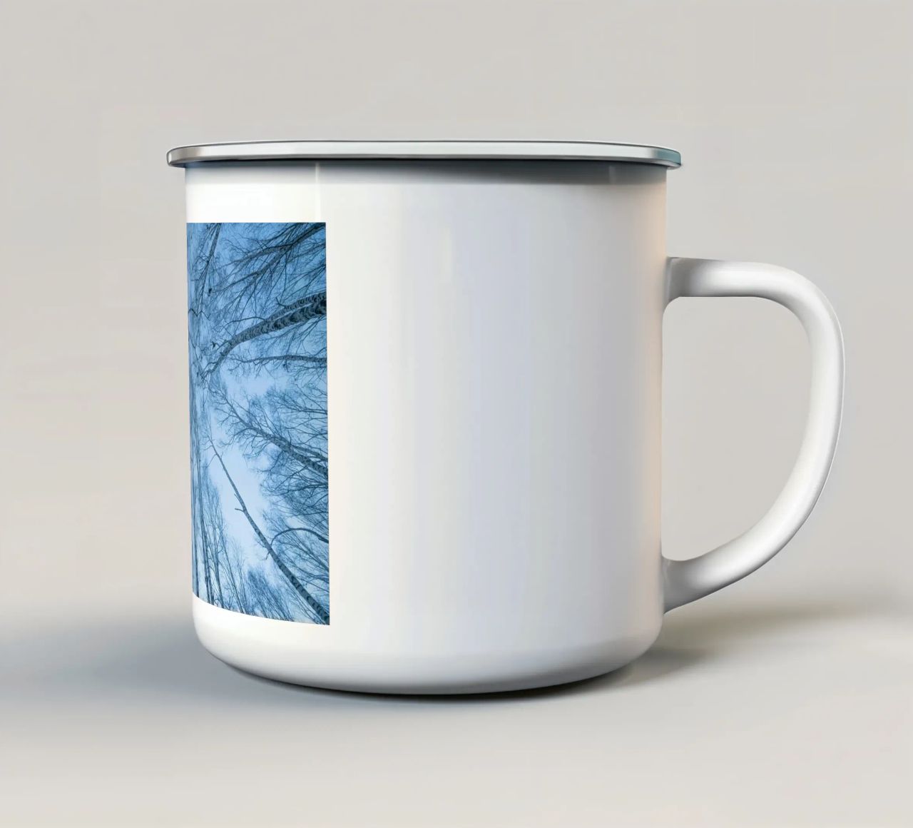 rami cielo foresta tazza in smalto da Bleu