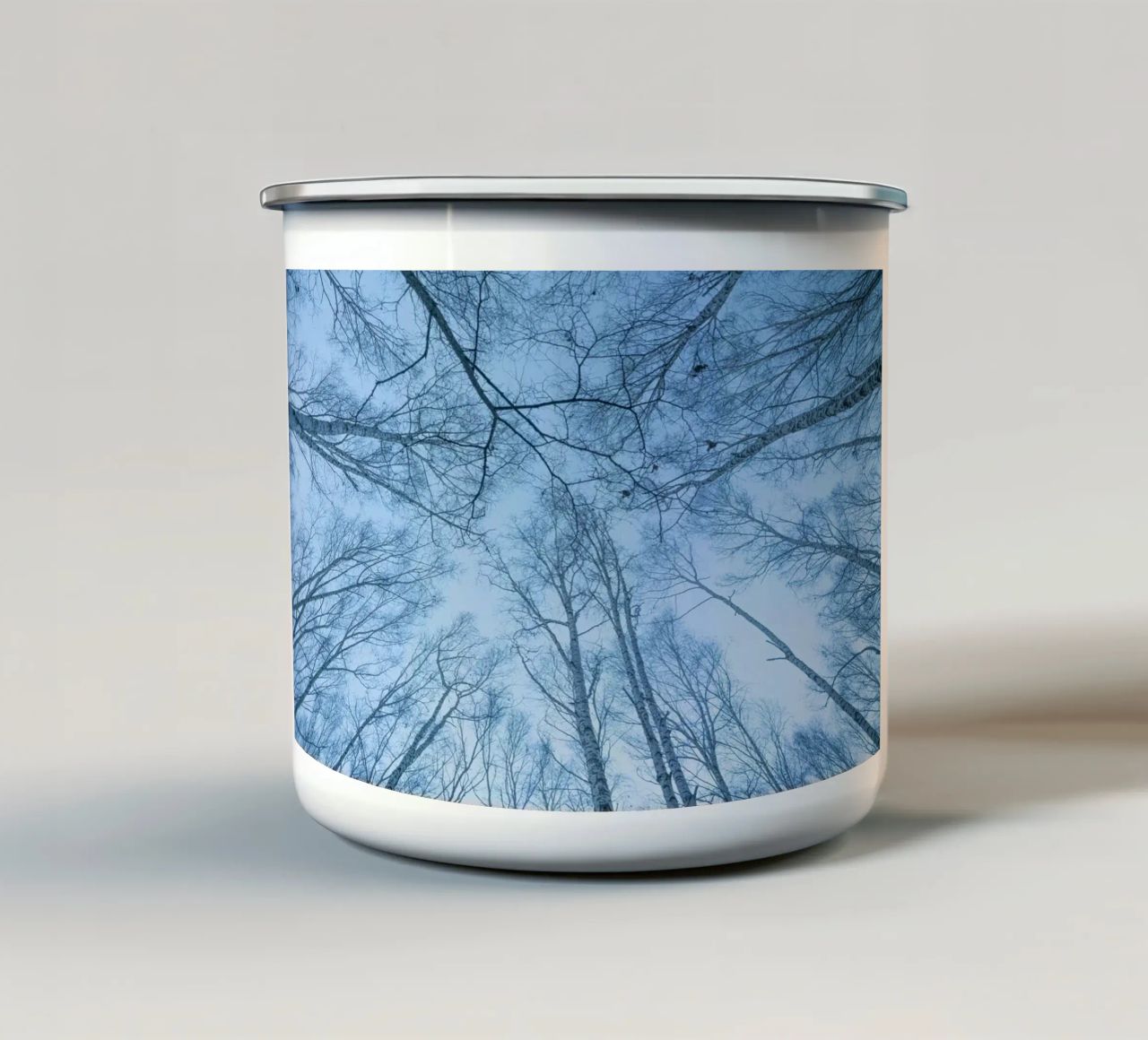 rami cielo foresta tazza in smalto da Bleu
