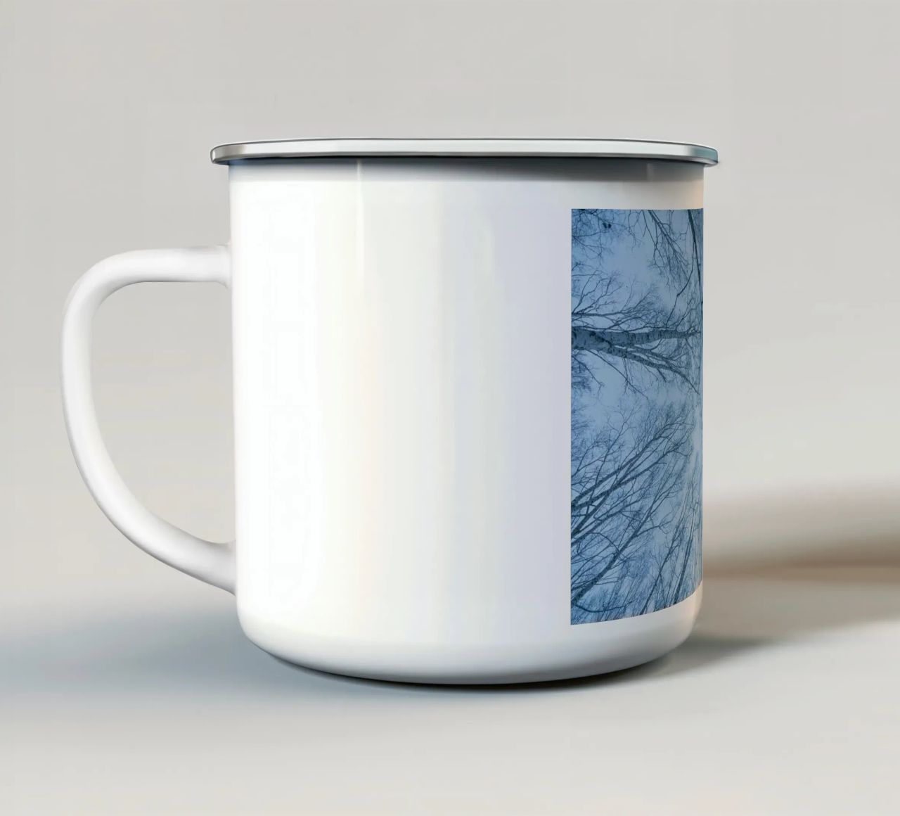 rami cielo foresta tazza in smalto da Bleu