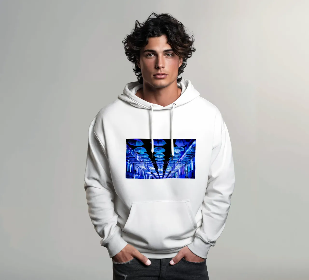 ombrelli installati felpa con cappuccio da Bleu