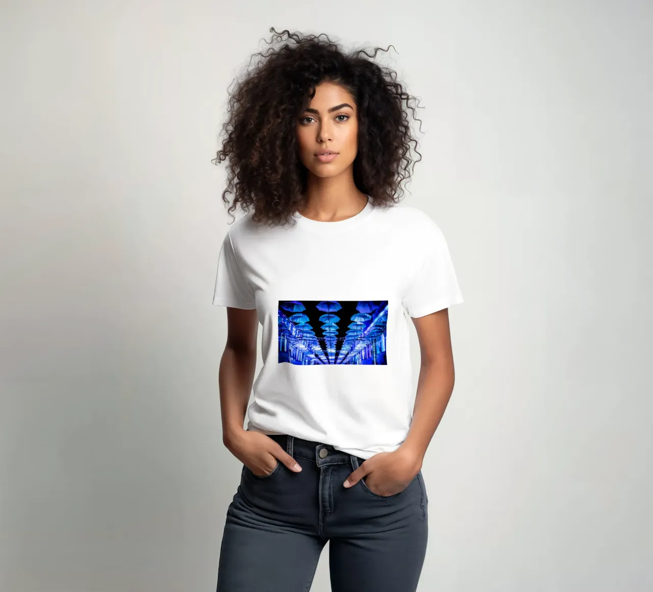 ombrelli installati t-shirt da Bleu