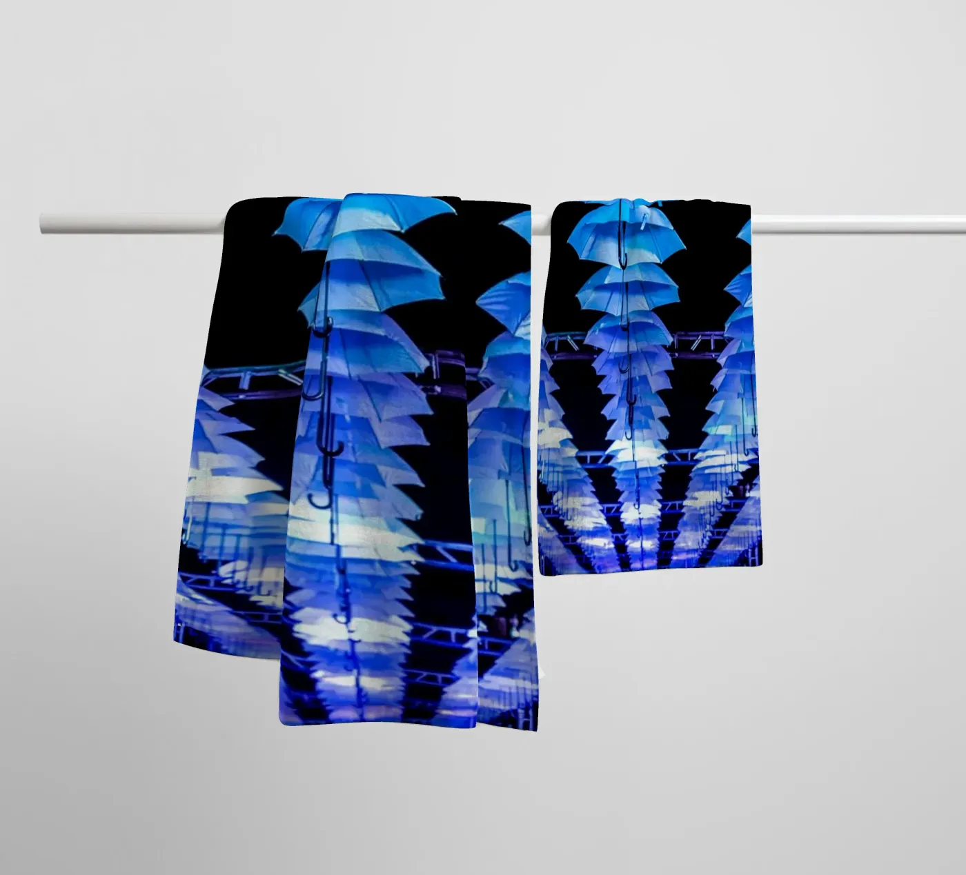 umbrellas installed towel by Bleu