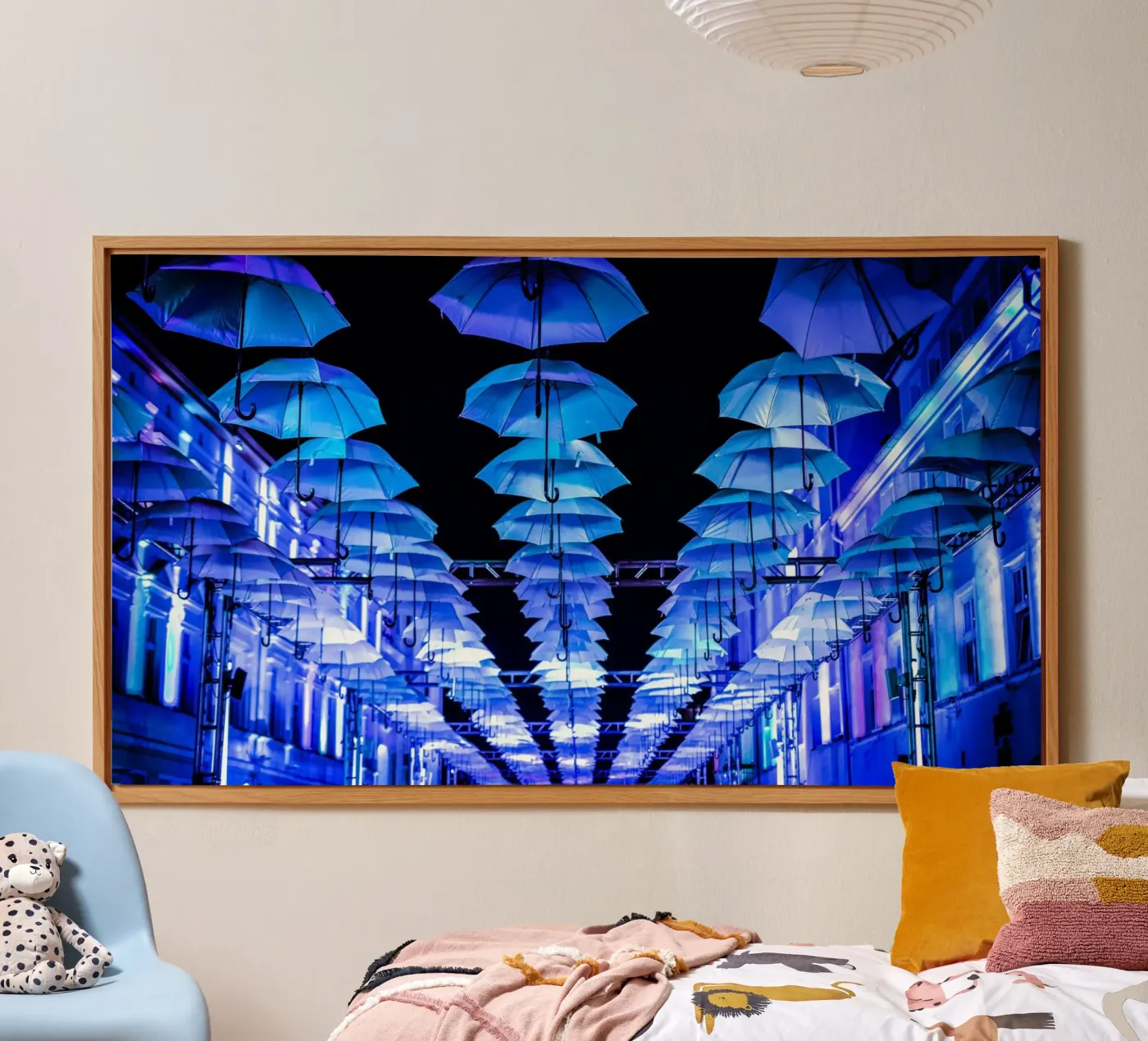 ombrelli installati alluminio dibond da Bleu