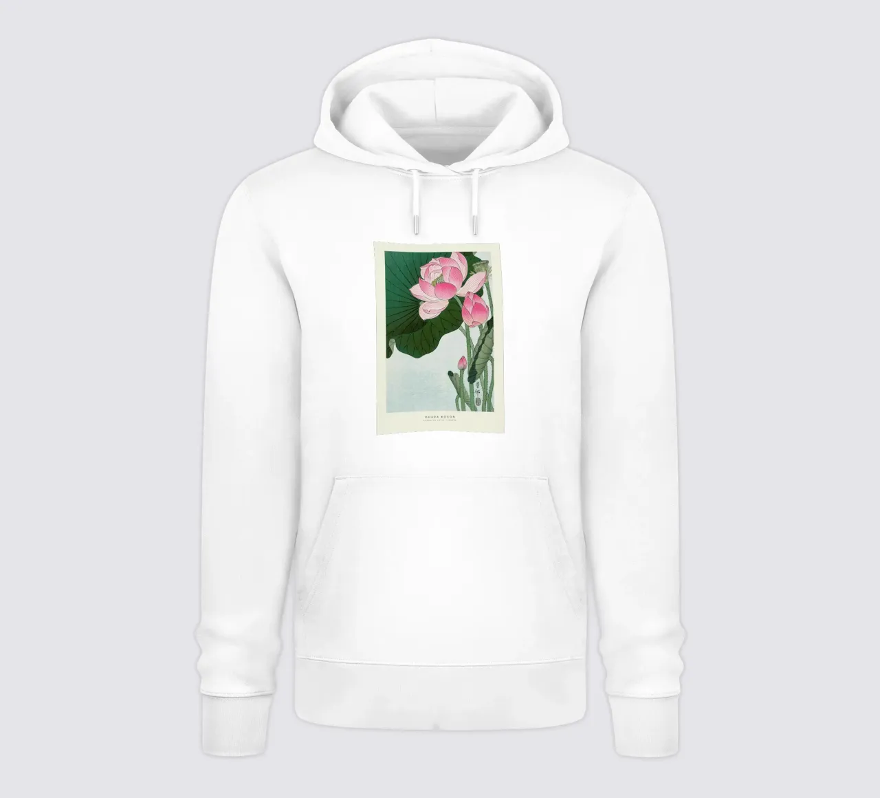 Koson - Lotus Flower felpa con cappuccio da Vintage by JUNIQE