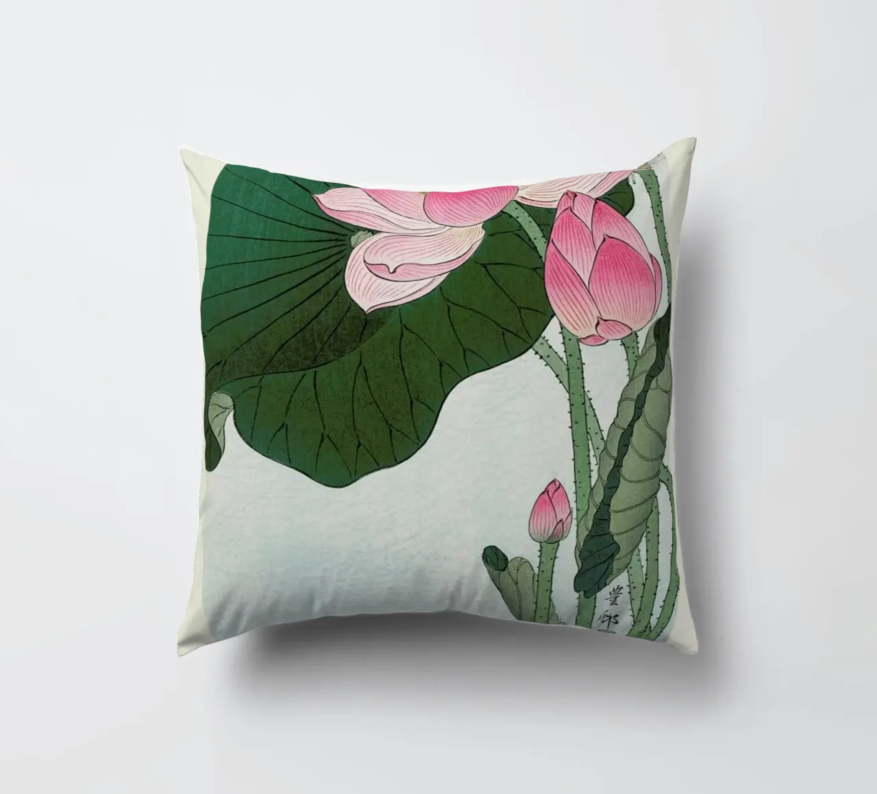 Koson - Lotus Flower cuscino da Vintage by JUNIQE