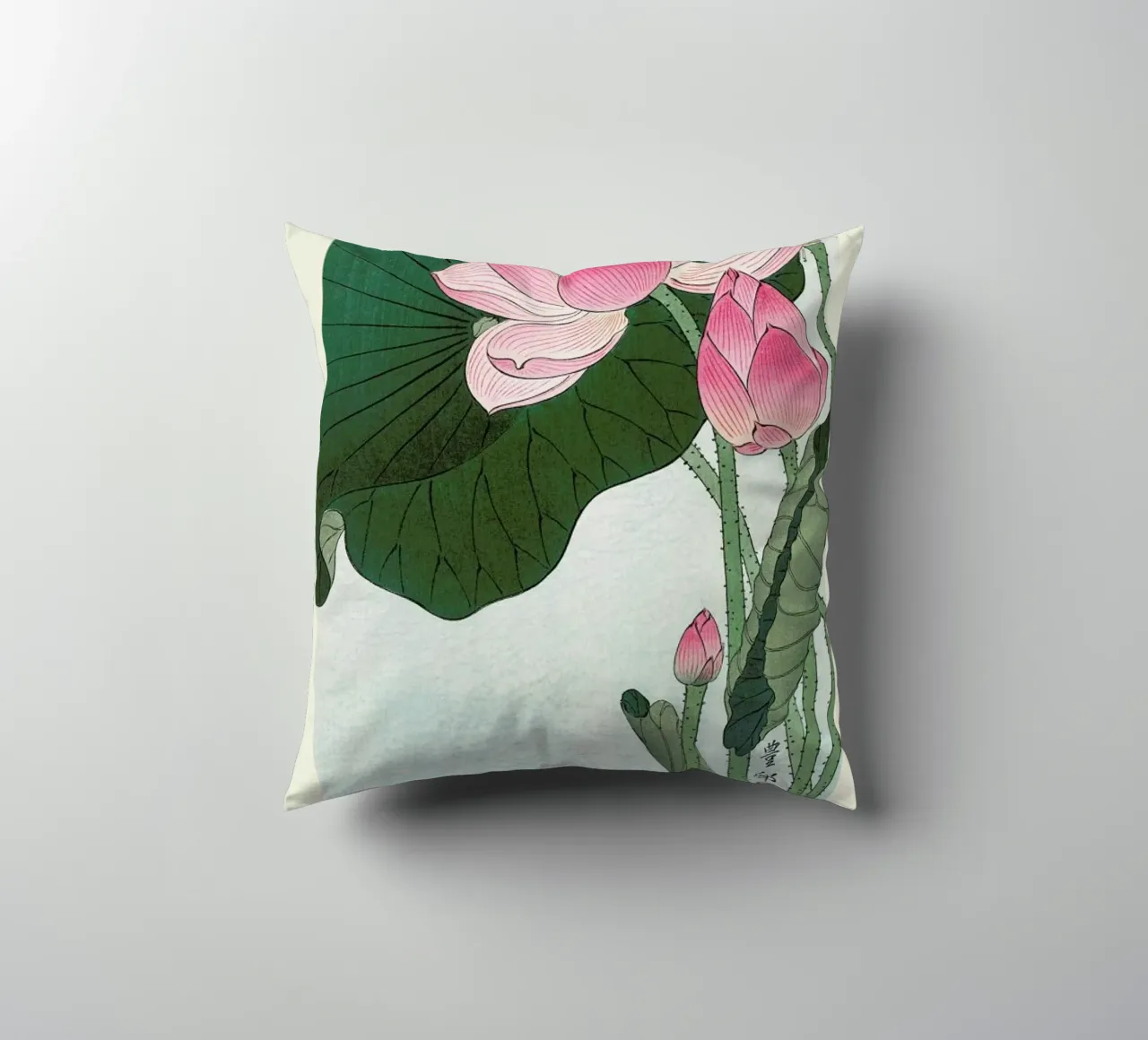 Koson - Lotus Flower cuscino da Vintage by JUNIQE
