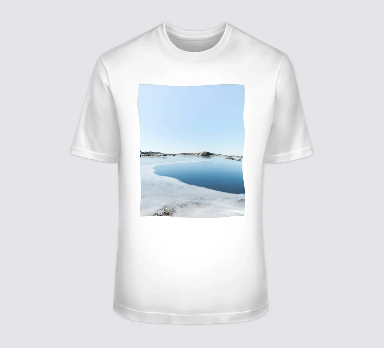 frozen surface lake t-shirt by Bleu
