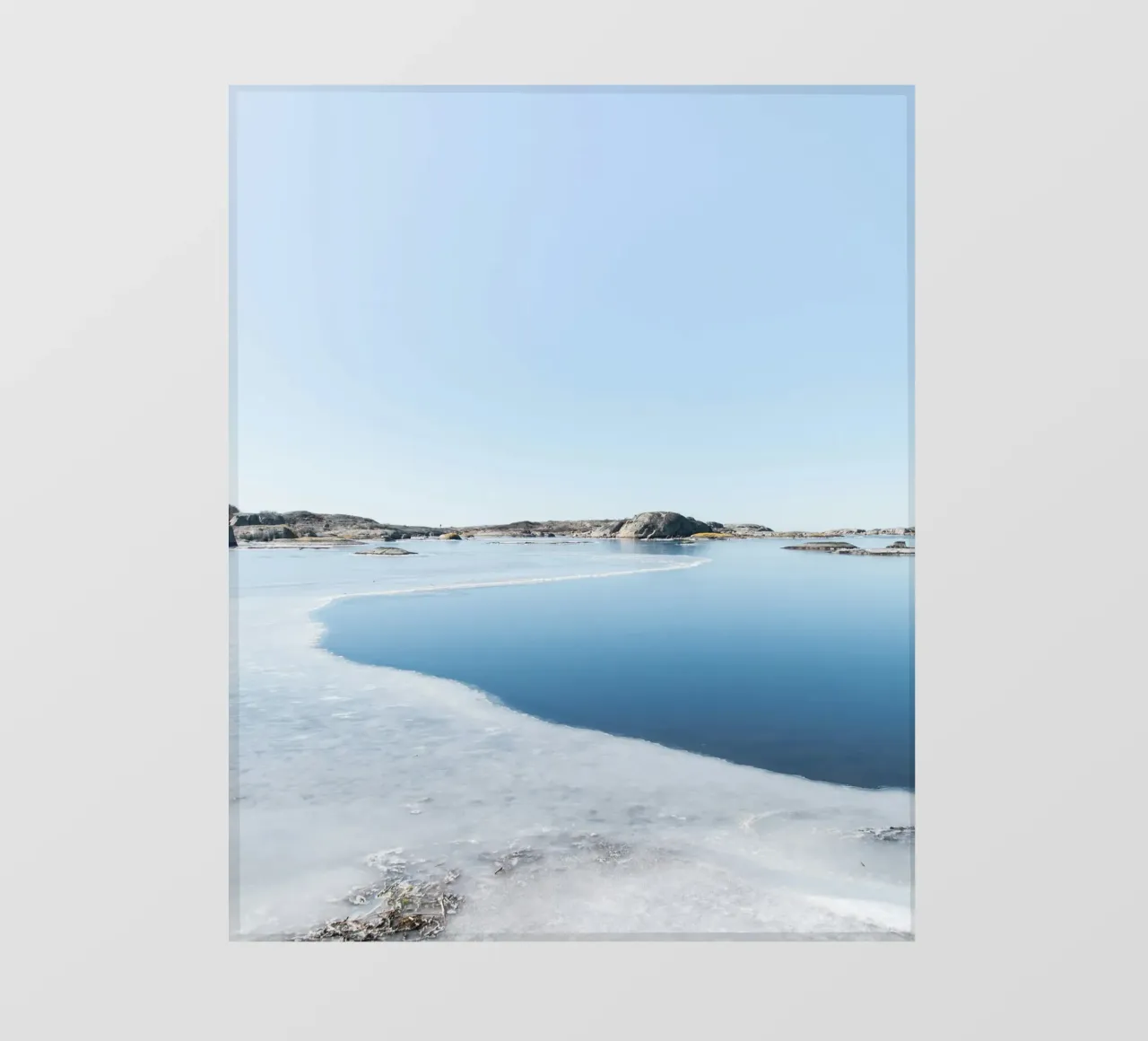 frozen surface lake backlit film by Bleu