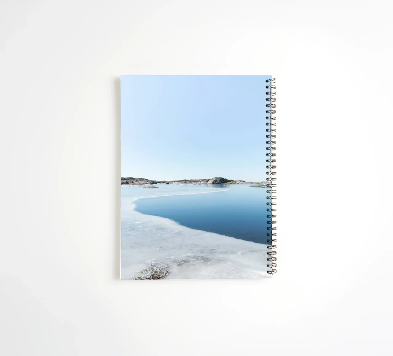 frozen surface lake spiral notebook by Bleu