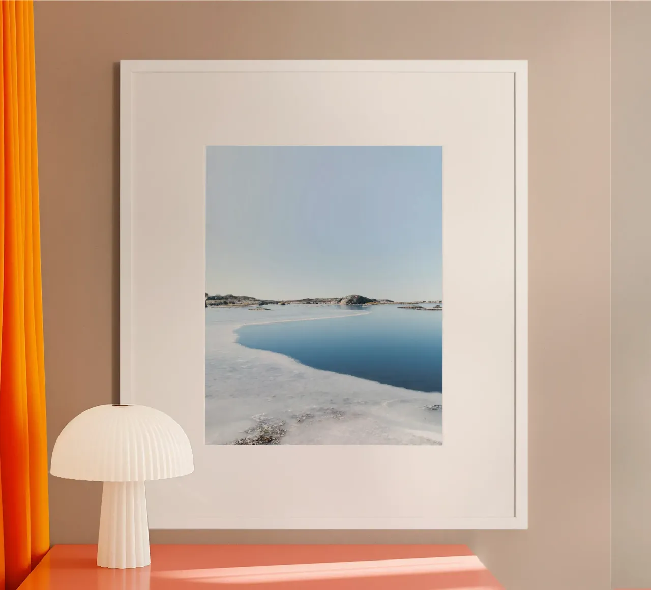 See mit gefrorener Oberfläche Hahnemühle von Bleu