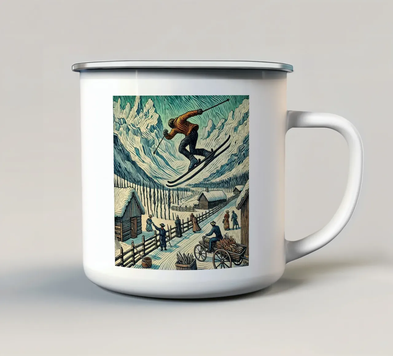 Alpine Bold Jump tazza in smalto da Vintage Van Gogh