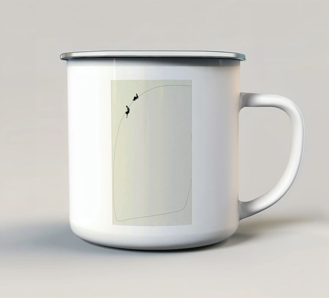 Daredevils Emaille Tasse von Maarten Léon