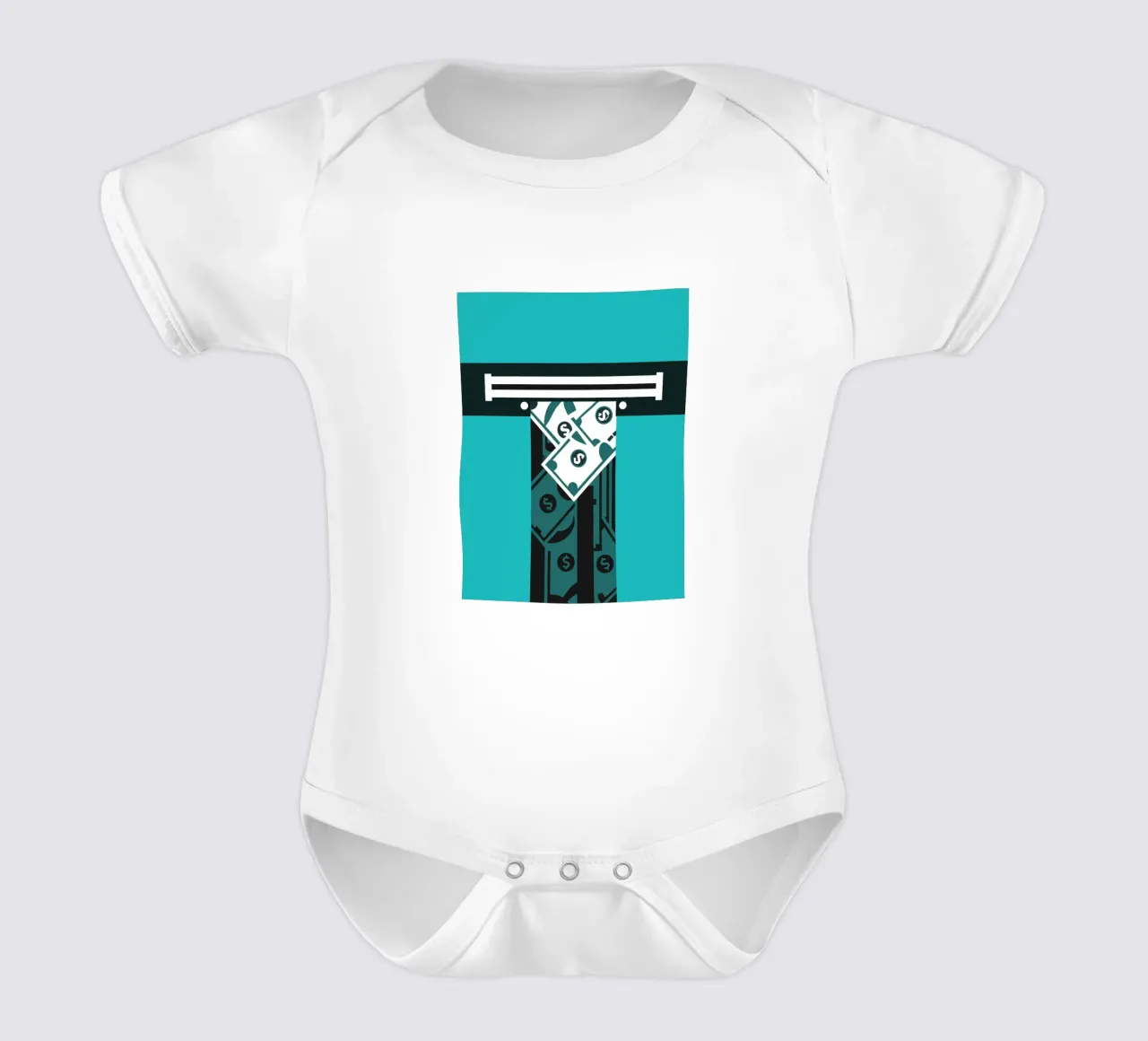 Il denaro body neonato maniche corte da LOOK DIFFERENT
