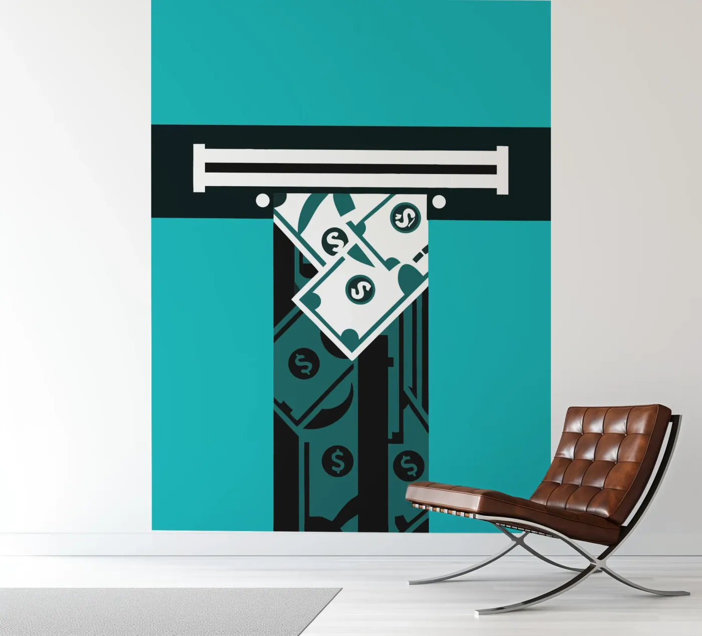 Geld fotobehang van LOOK DIFFERENT