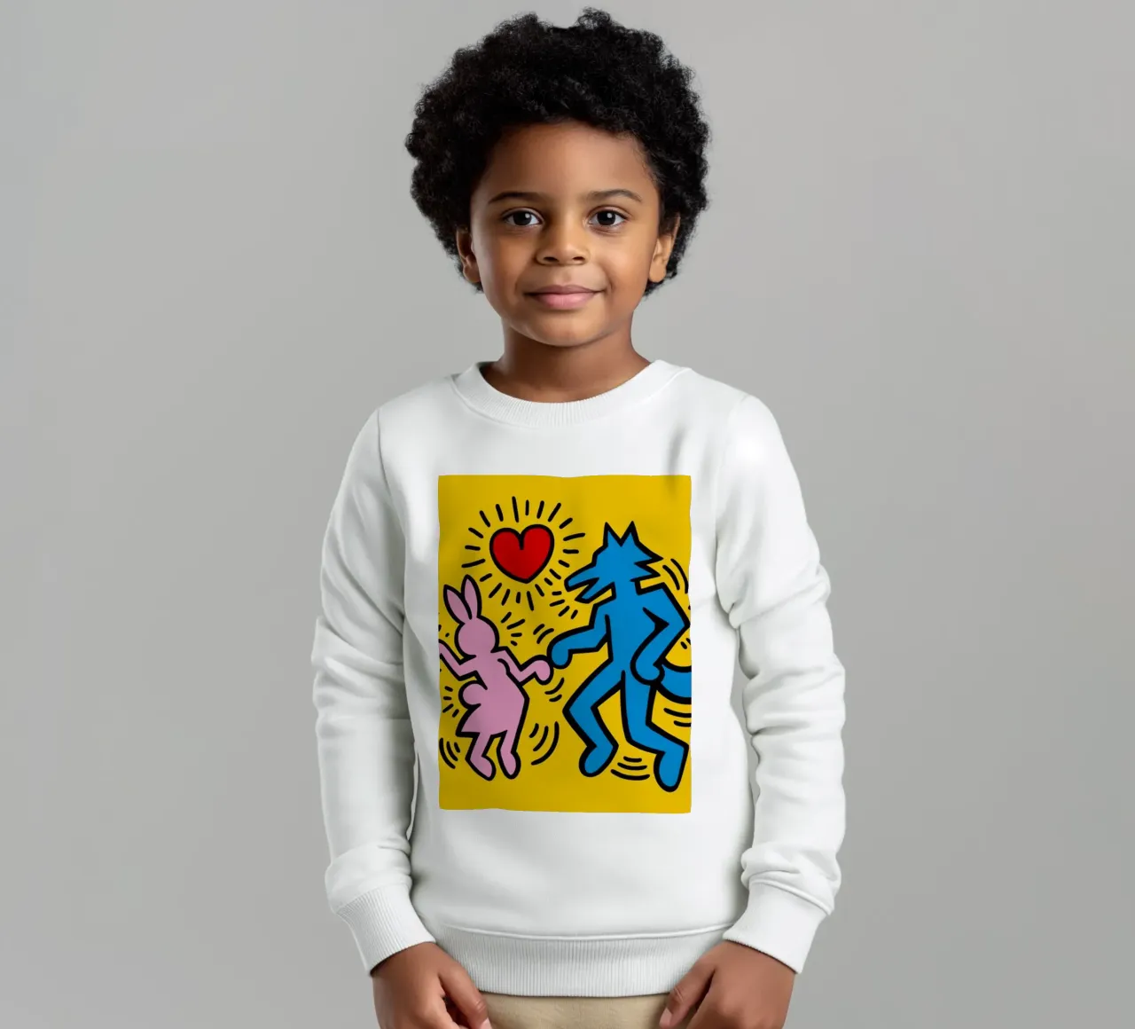 KH - Lupo e cucciolo felpa bambino da SRI WEDARI GALLERY