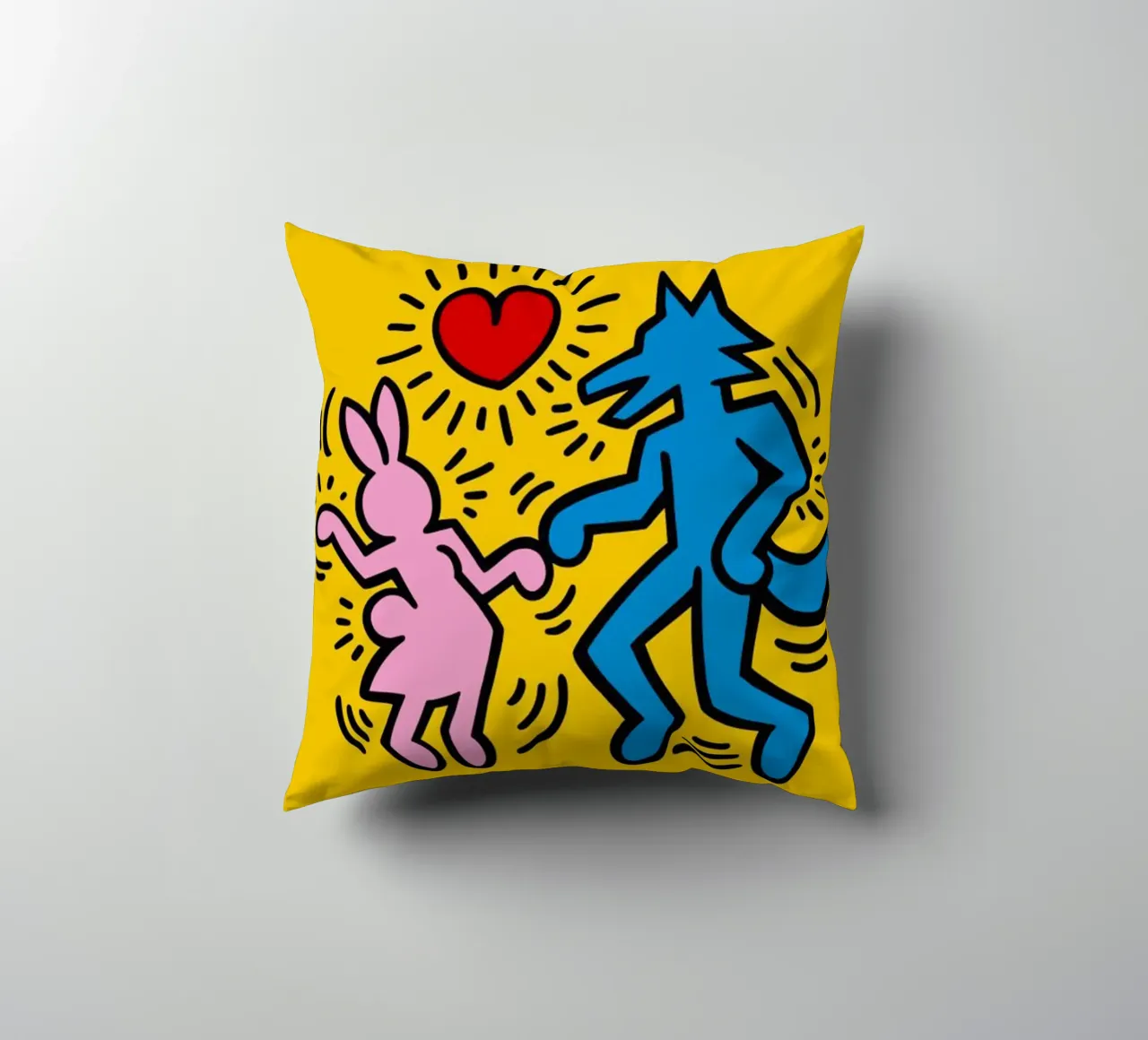 KH - Wolf And Cub decorative cushion by SRI WEDARI GALLERY