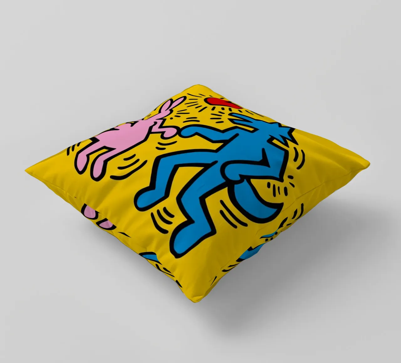 KH - Wolf And Cub decorative cushion by SRI WEDARI GALLERY