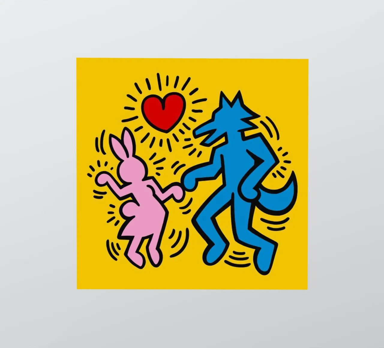 KH - Lupo e cucciolo adesivo da SRI WEDARI GALLERY