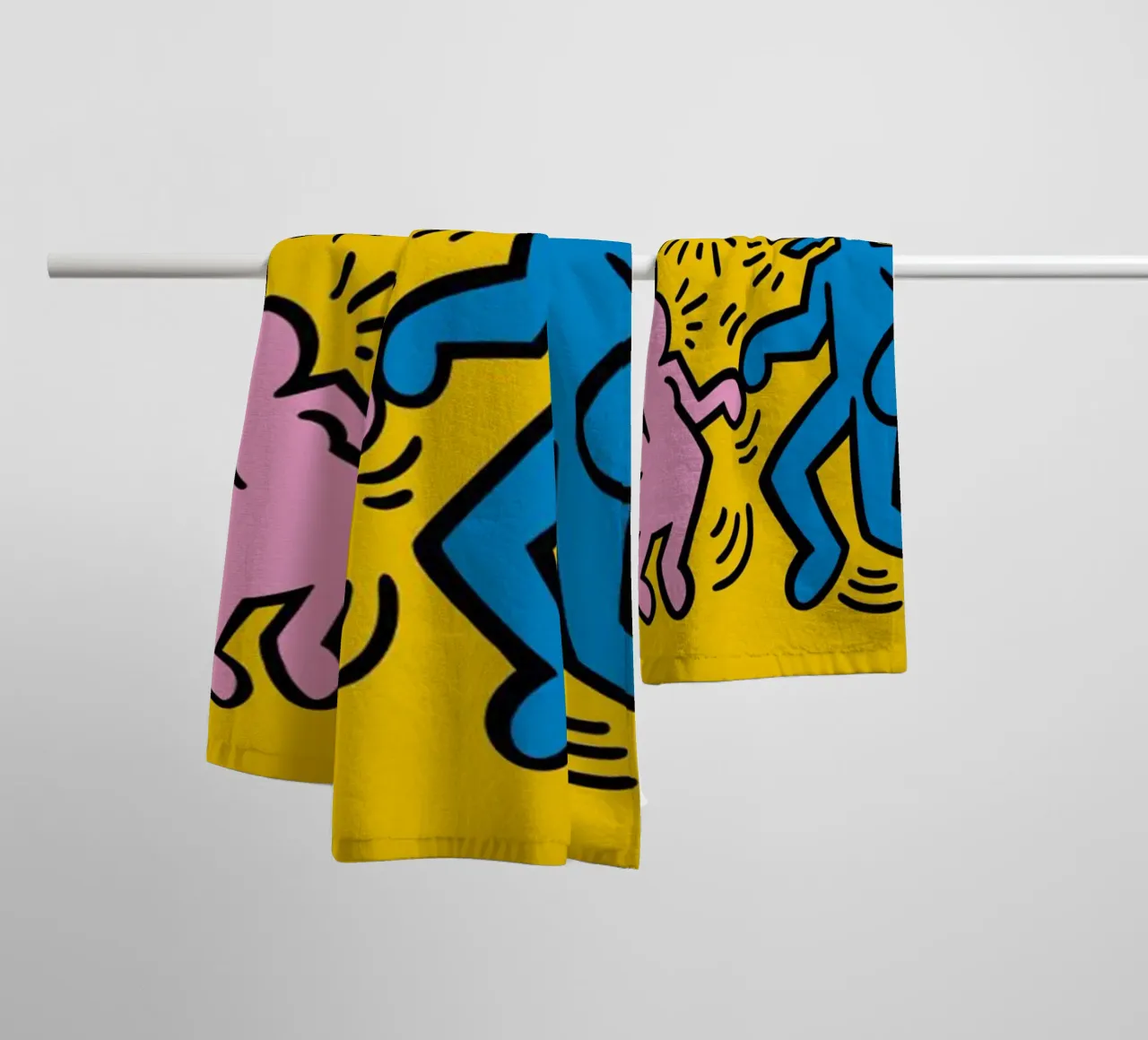 KH - Lupo e cucciolo asciugamano da bagno da SRI WEDARI GALLERY