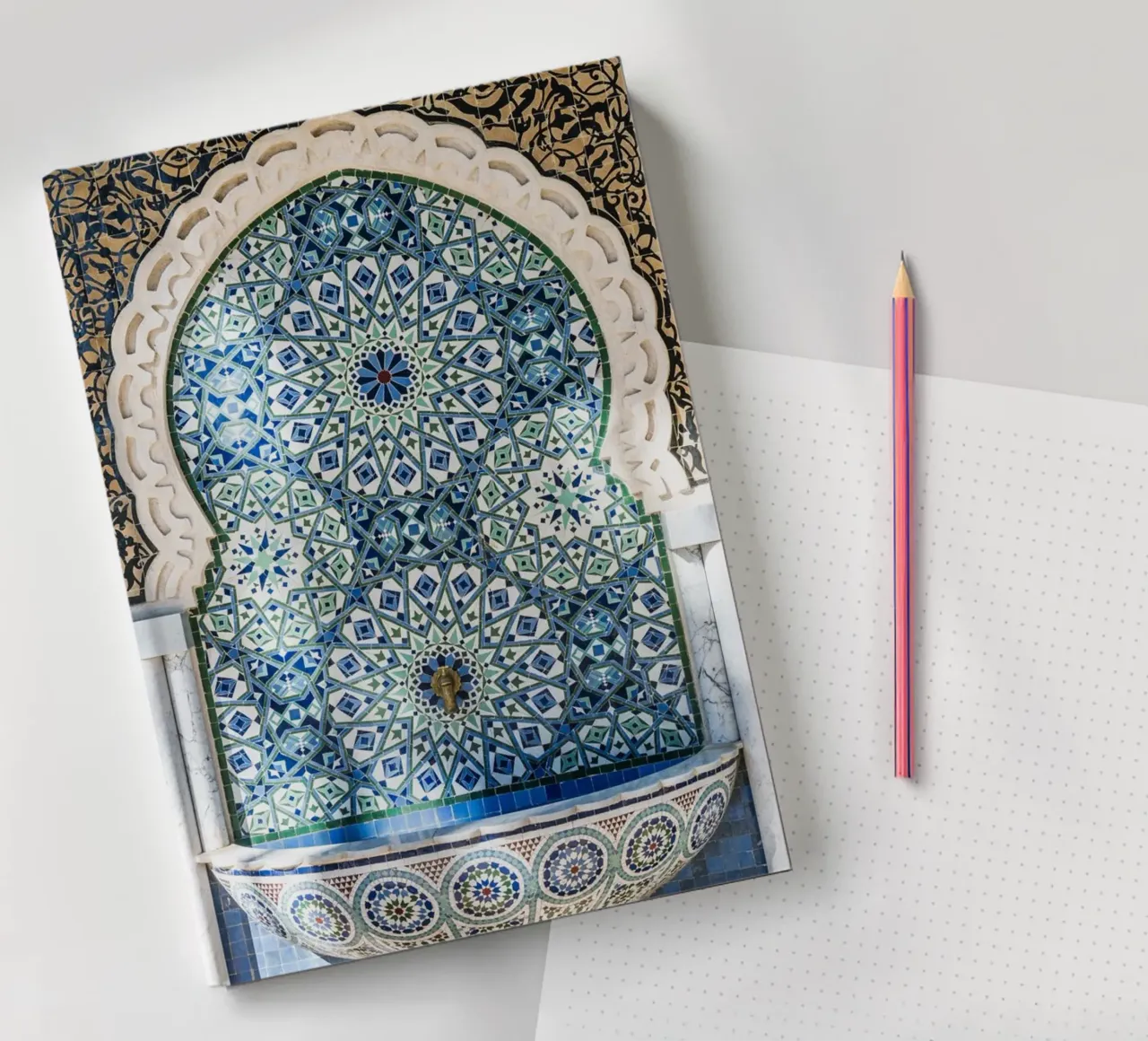 Moroccan art fountain notebook by photolovers