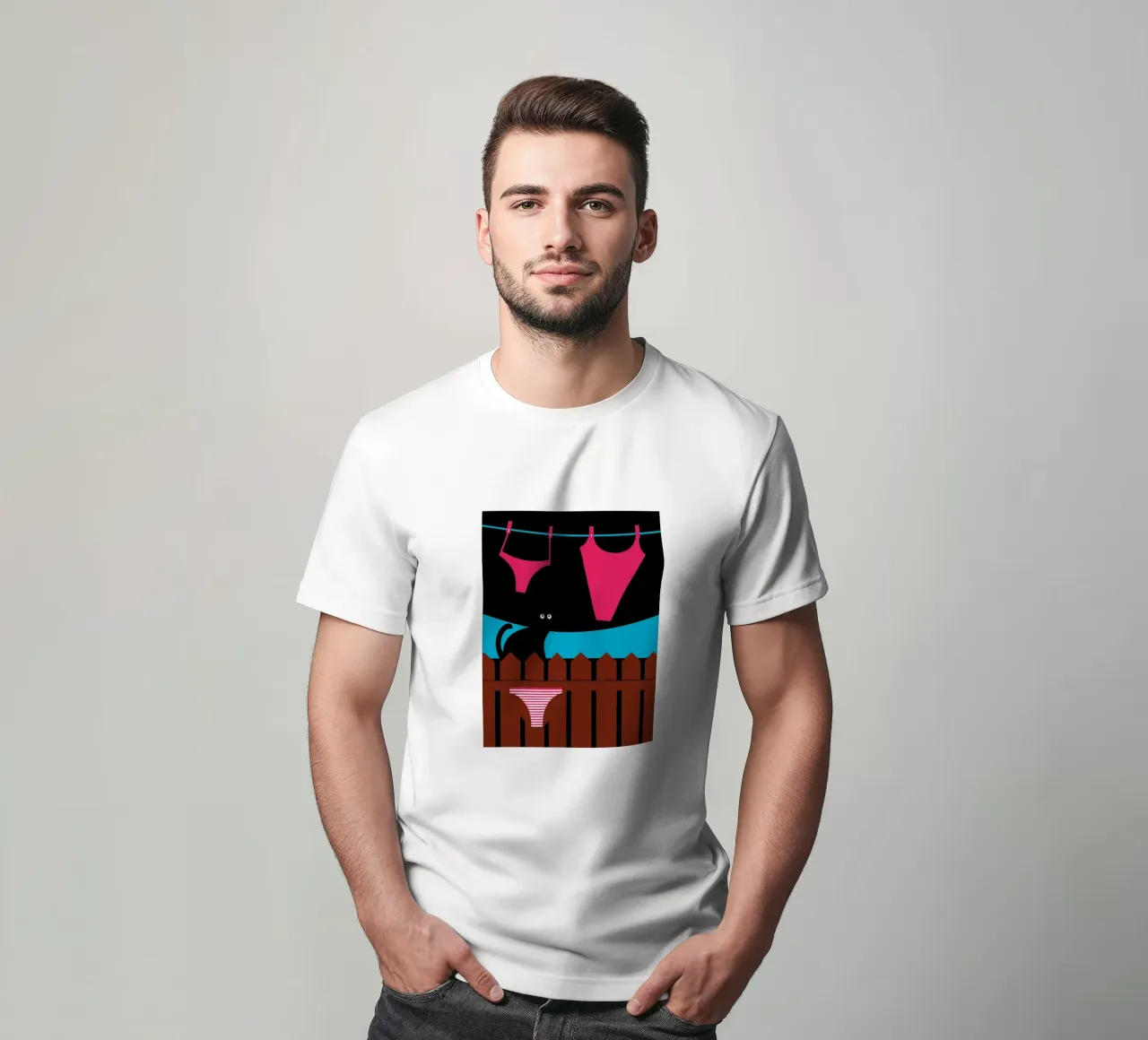 Biancheria intima e gatti t-shirt da LOOK DIFFERENT