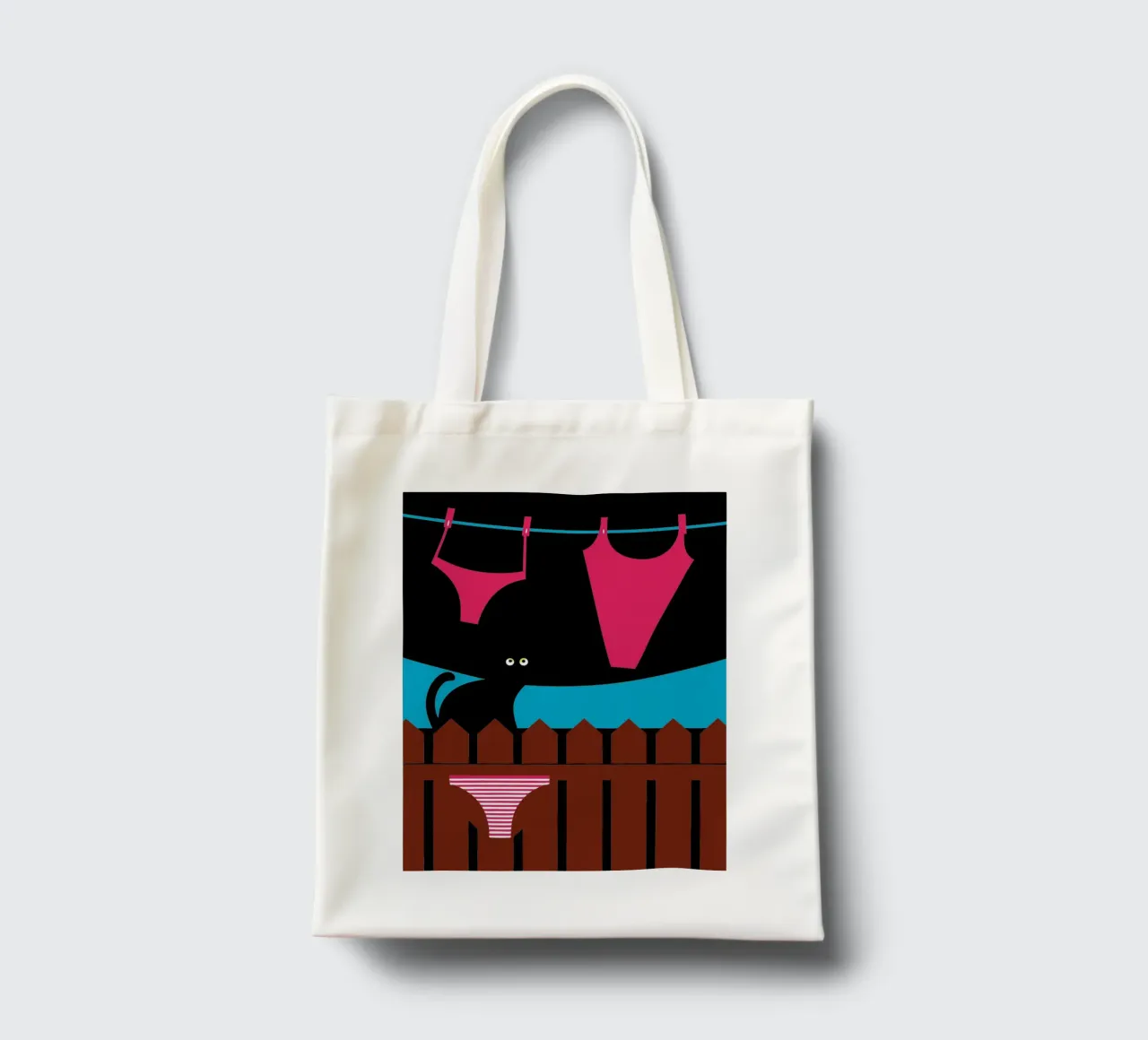 Biancheria intima e gatti borsa in juta da LOOK DIFFERENT