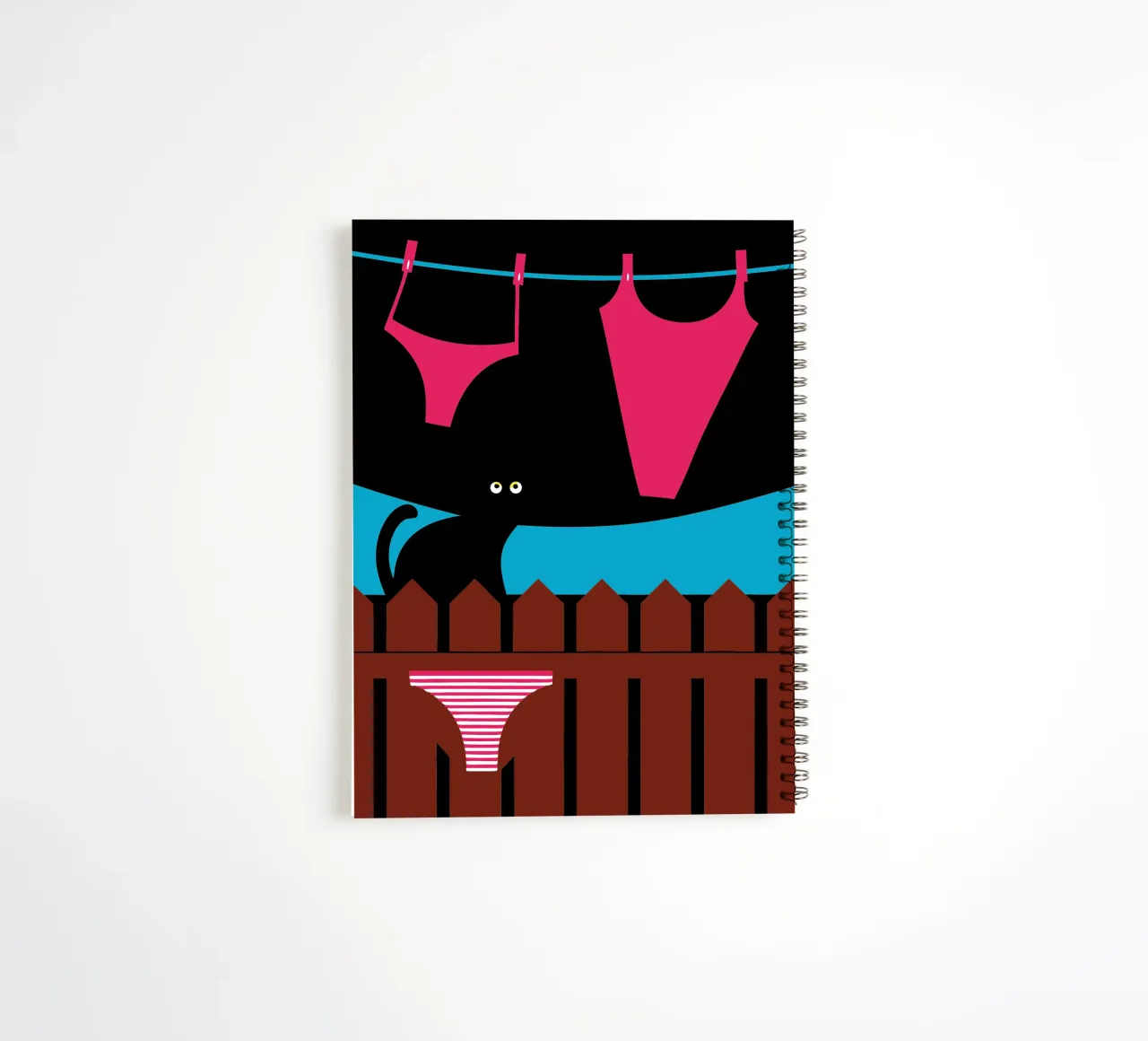 Underwear and Cats spiral notebook by LOOK DIFFERENT