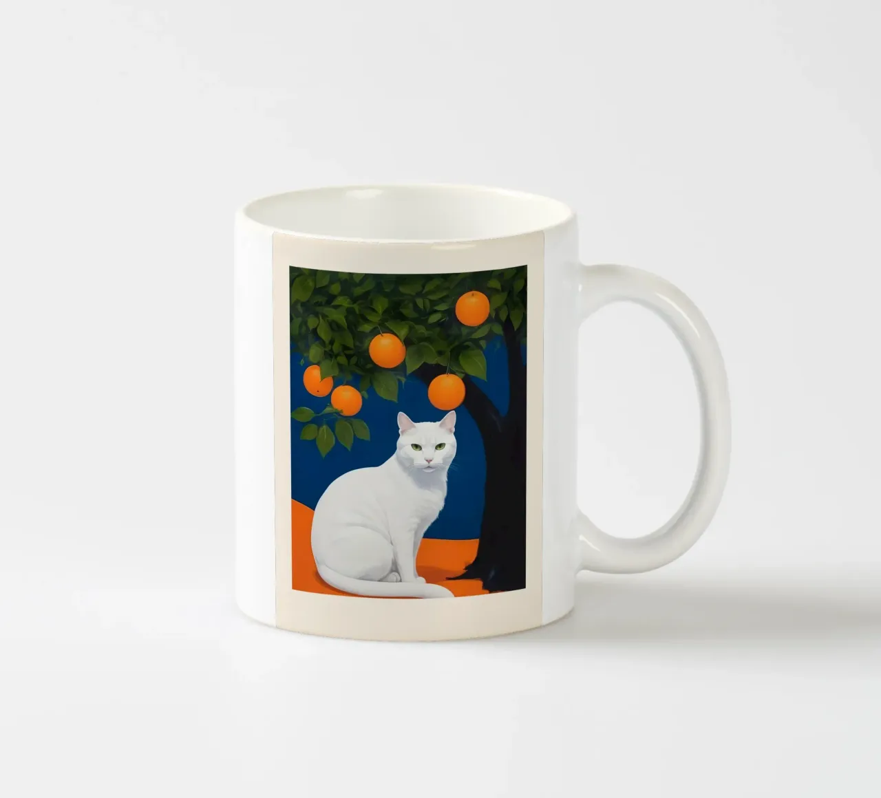 White Cat tazza in ceramica da Indigo Rain