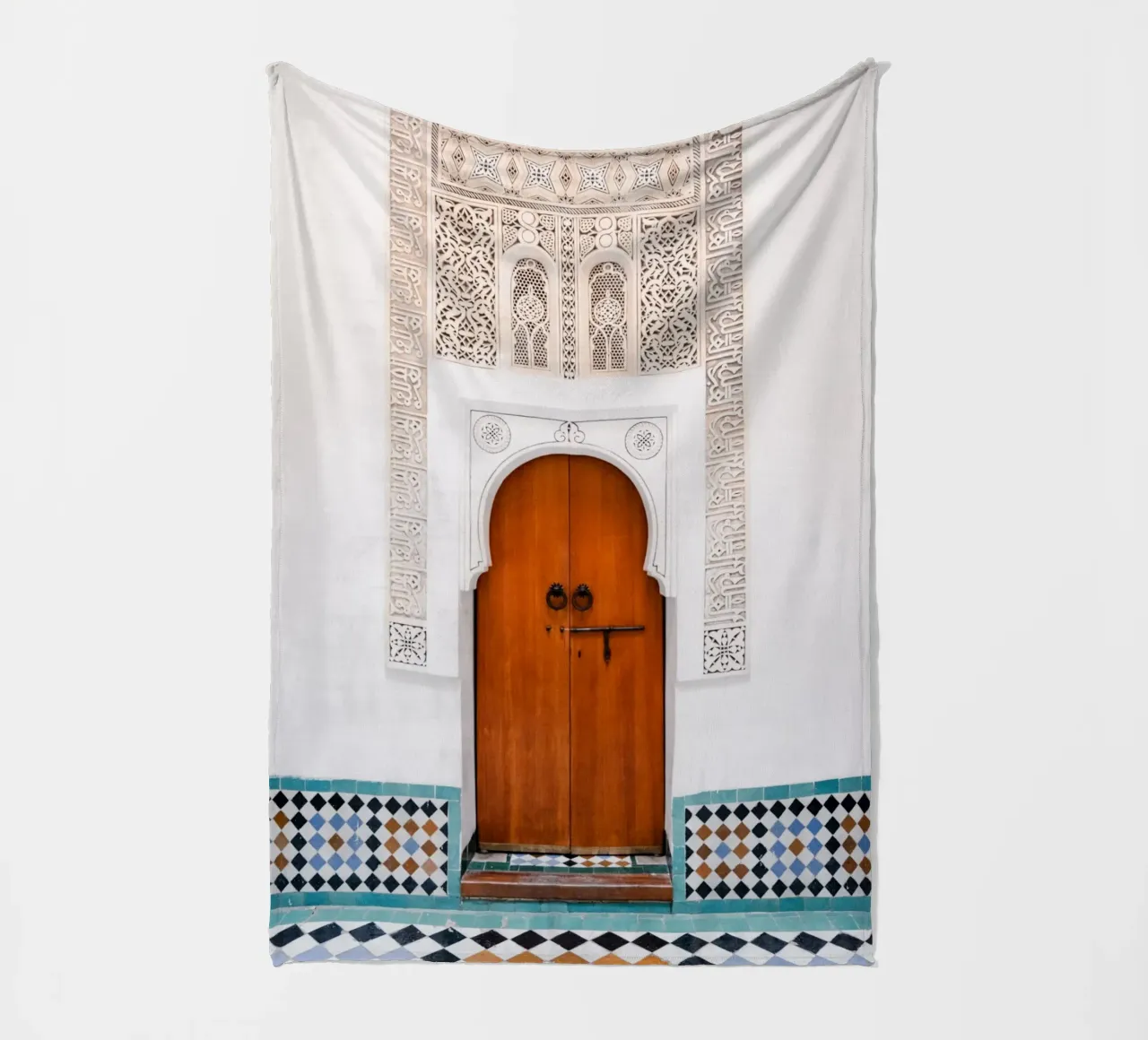 Moroccan architecture in Marrakesh coperta in pile da photolovers