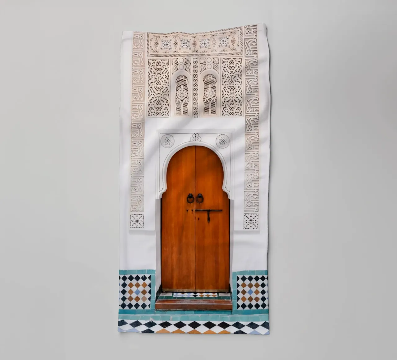 Moroccan architecture in Marrakesh asciugamano da bagno da photolovers