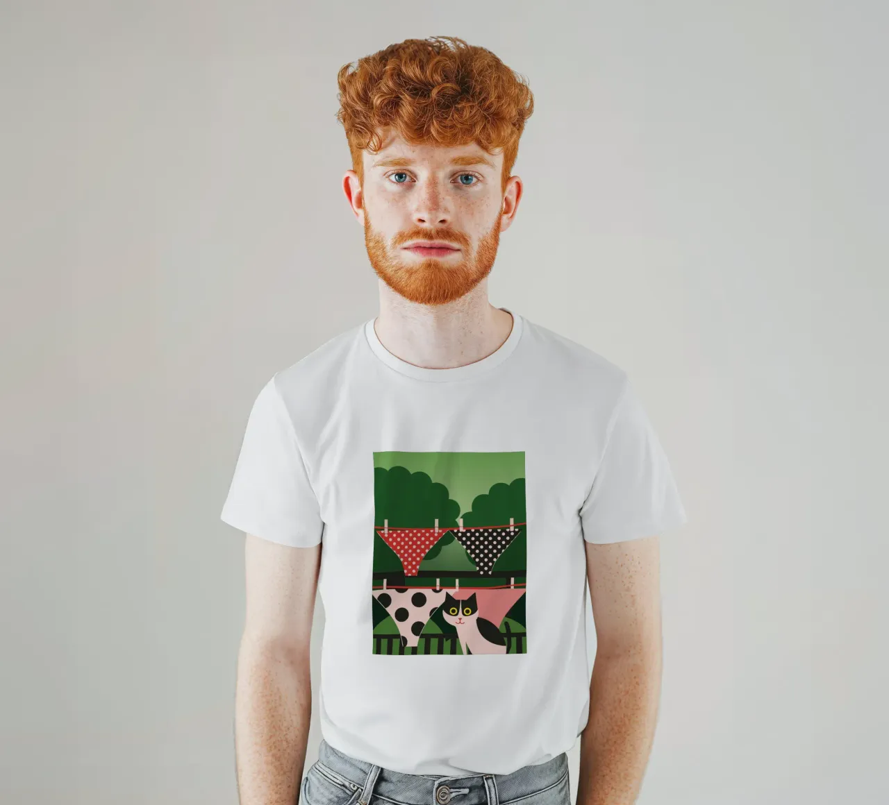 Biancheria intima e gatti t-shirt da LOOK DIFFERENT