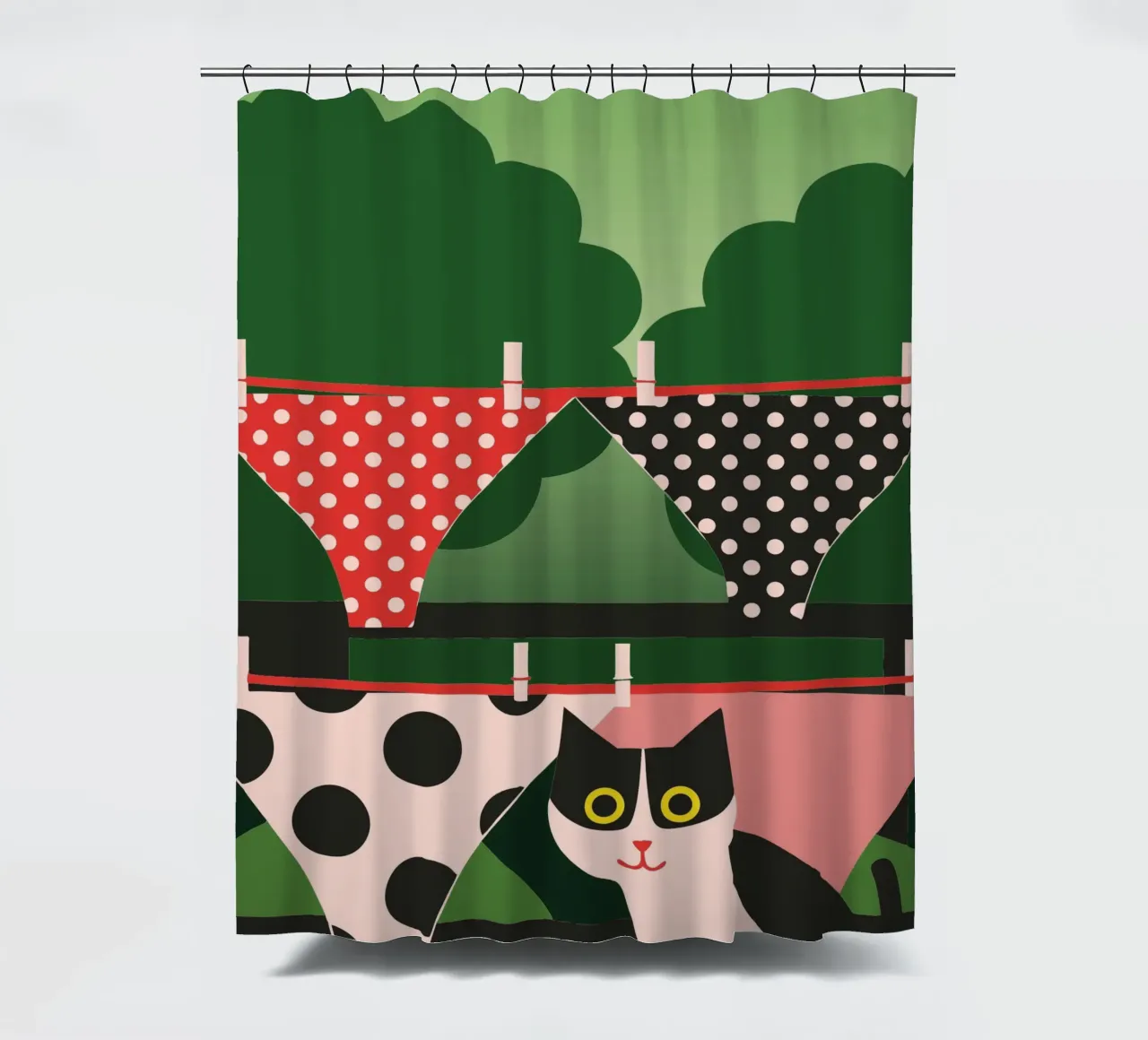 Biancheria intima e gatti tenda da doccia da LOOK DIFFERENT
