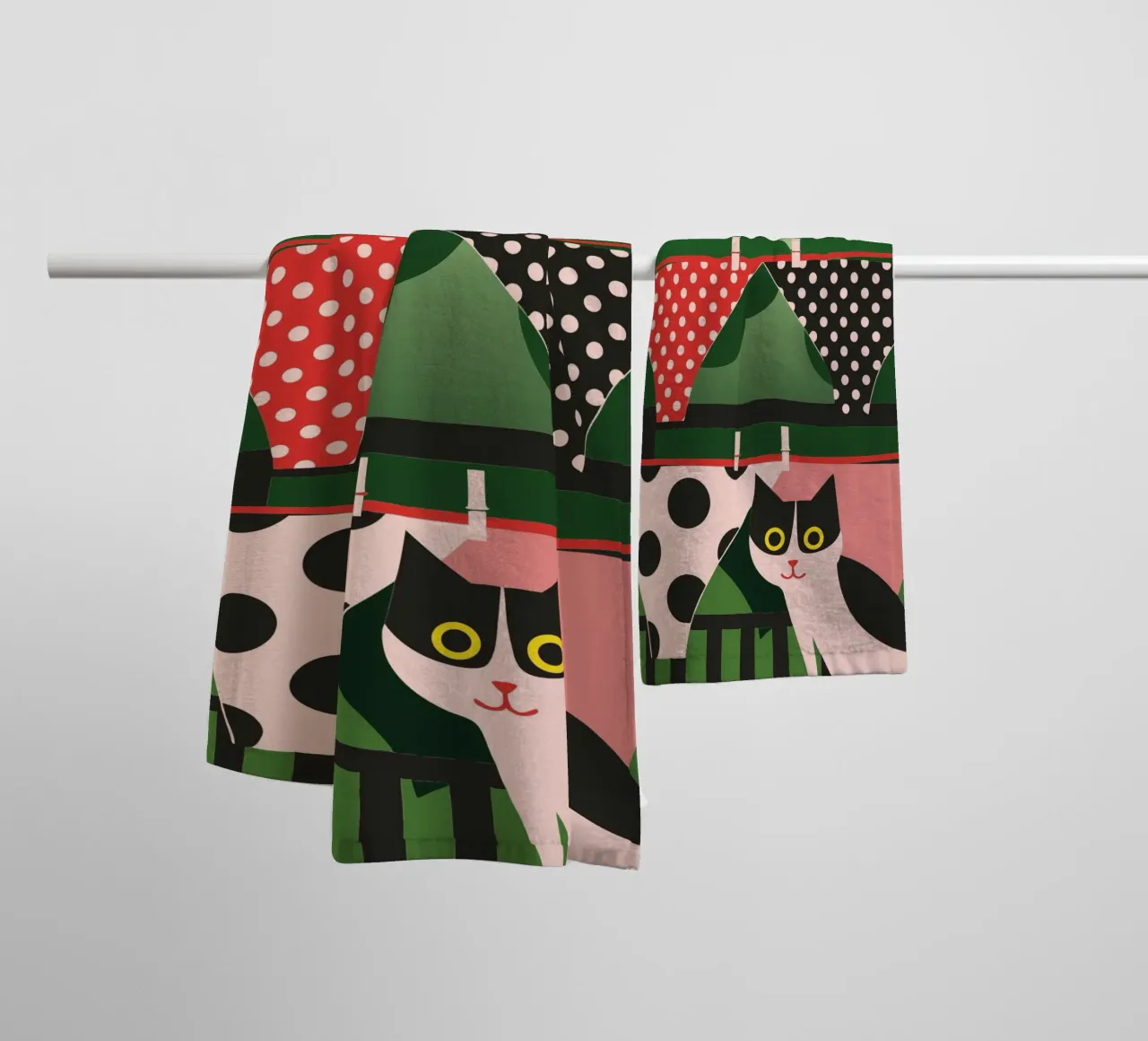 Biancheria intima e gatti asciugamano da bagno da LOOK DIFFERENT