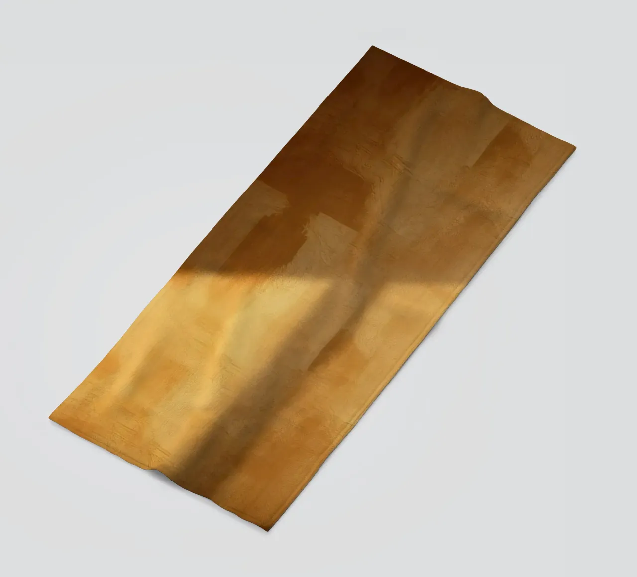 La luce soffusa del sole proietta ombre calde su una parete interna in un ambiente accogliente. telo mare da DesignDoodle