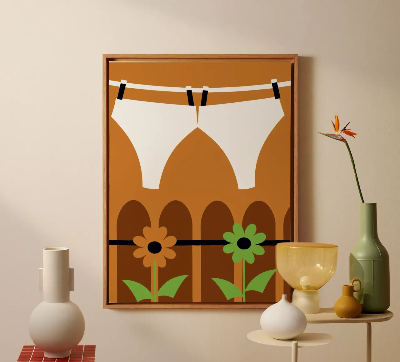 Asciugatura della biancheria intima tela con Cornice a cassetta da LOOK DIFFERENT