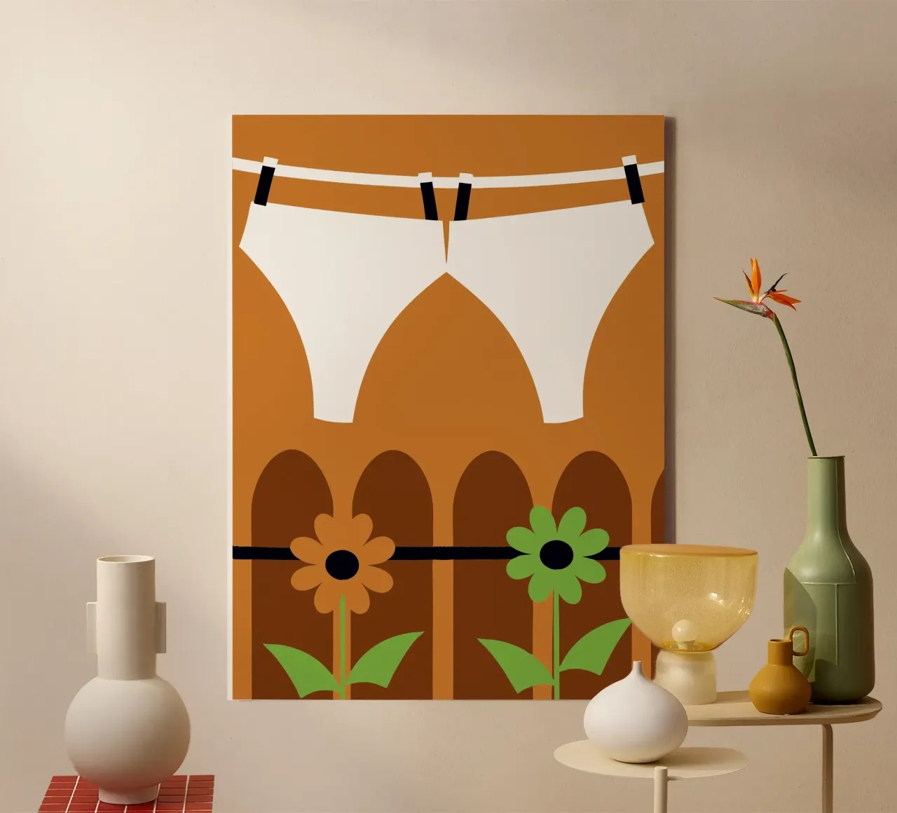 Asciugatura della biancheria intima tela con Cornice a cassetta da LOOK DIFFERENT