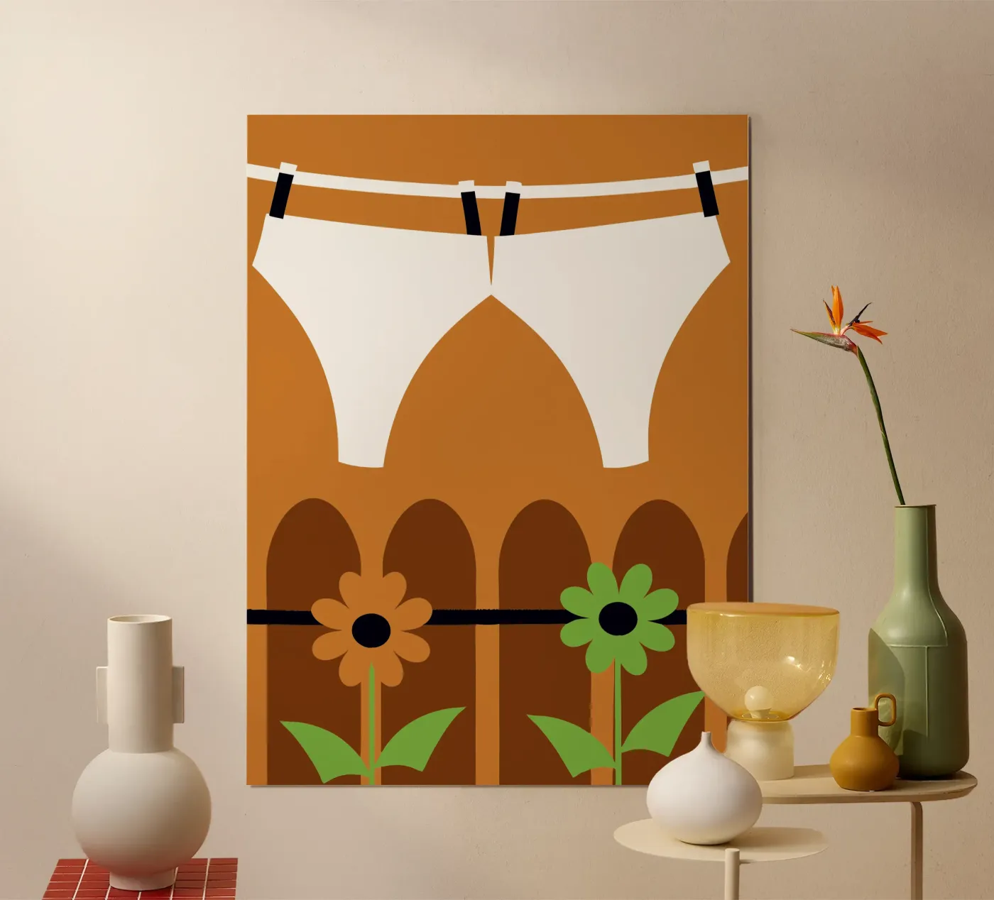 Underwear Drying poster by LOOK DIFFERENT
