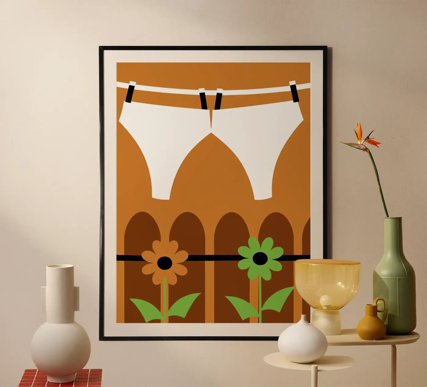 Underwear Drying poster by LOOK DIFFERENT