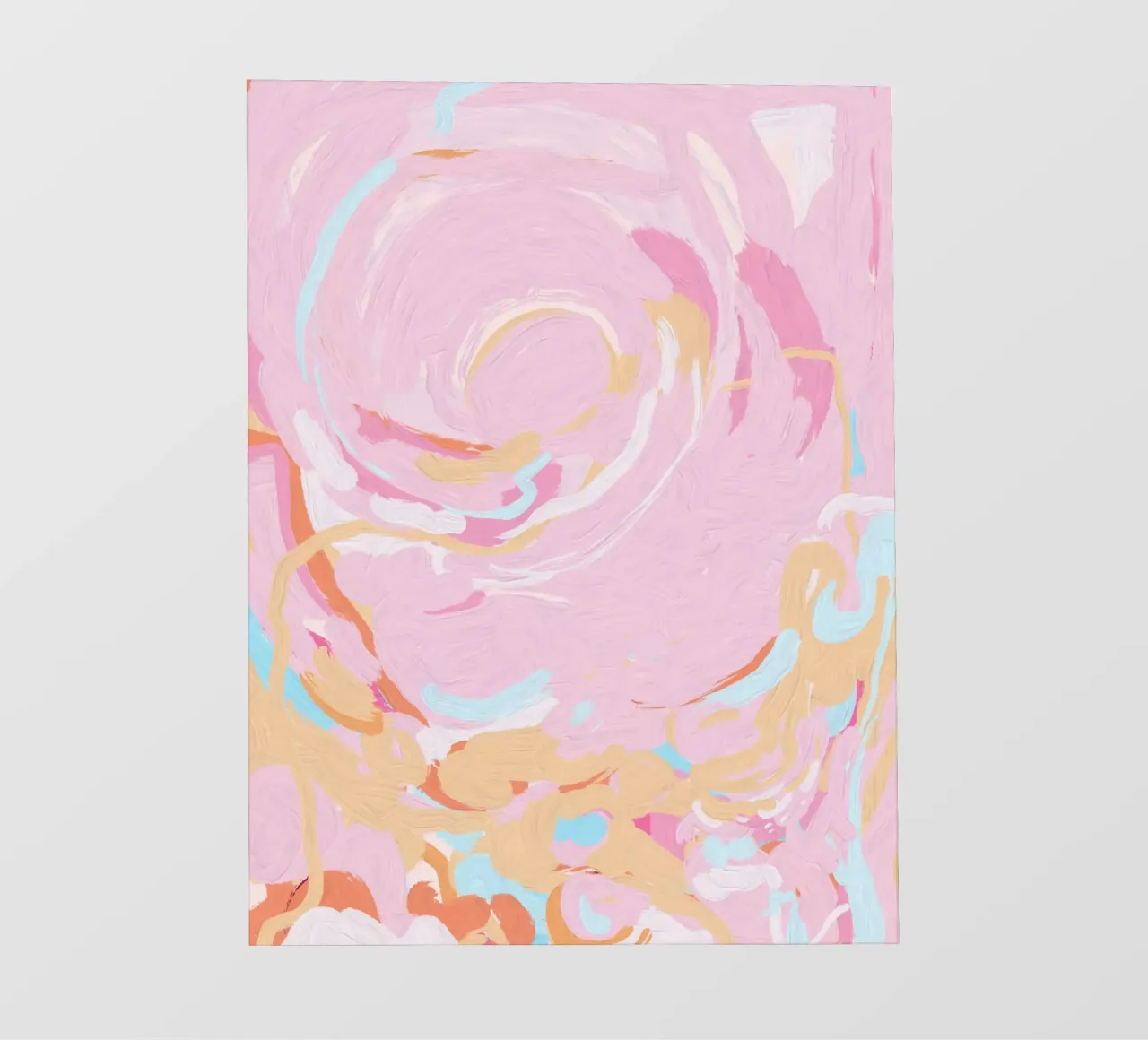 Blush Echoes: Soft Pastel Abstract in Pink Tones pellicola backlit da mysteriouscoco
