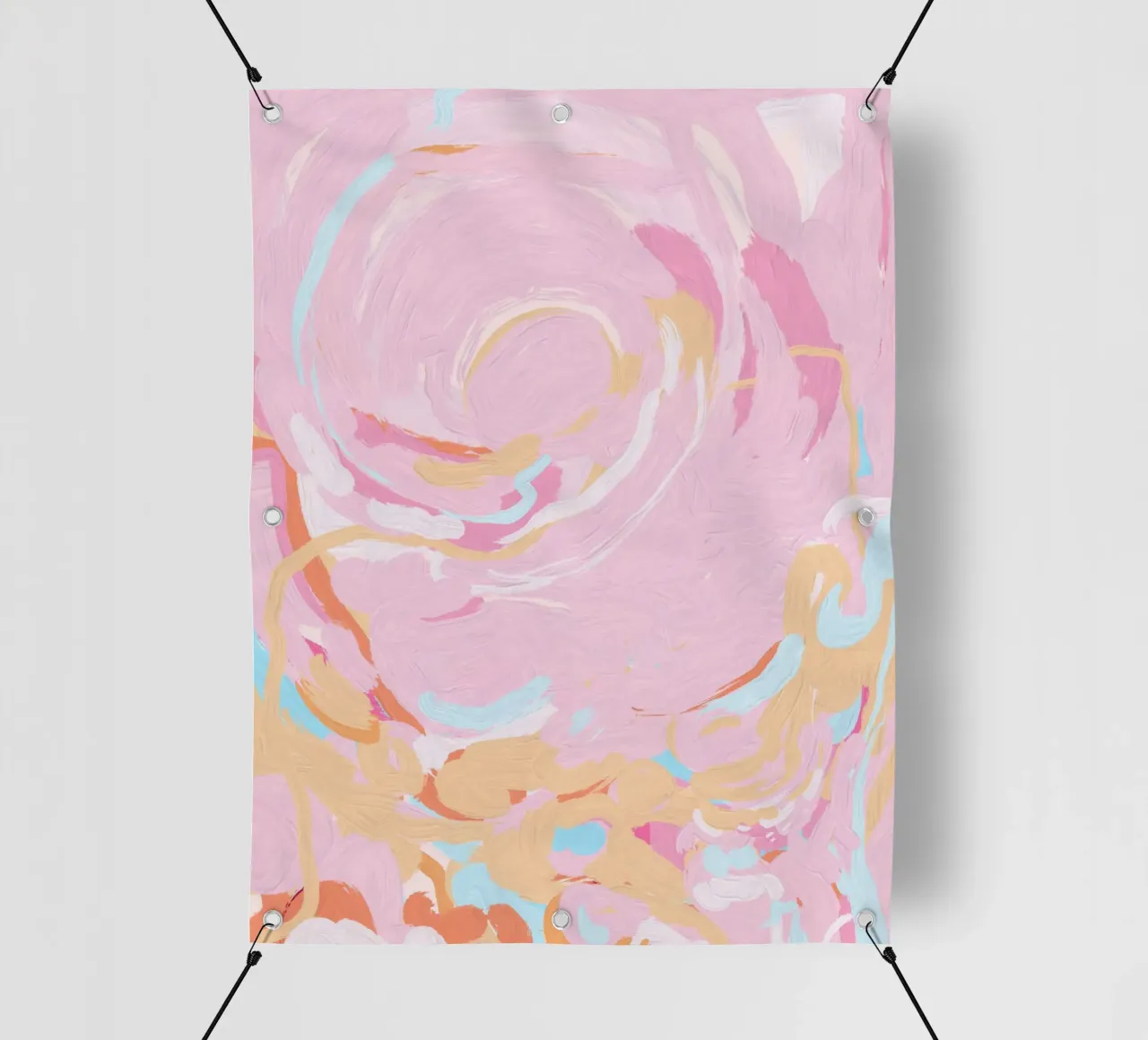 Blush Echoes: Soft Pastel Abstract in Pink Tones telo in pvc da mysteriouscoco